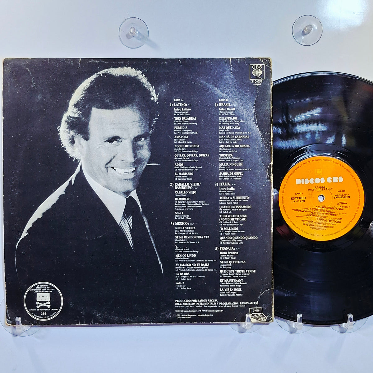lp Julio Iglesias Raices made argentina 1989 latin pop