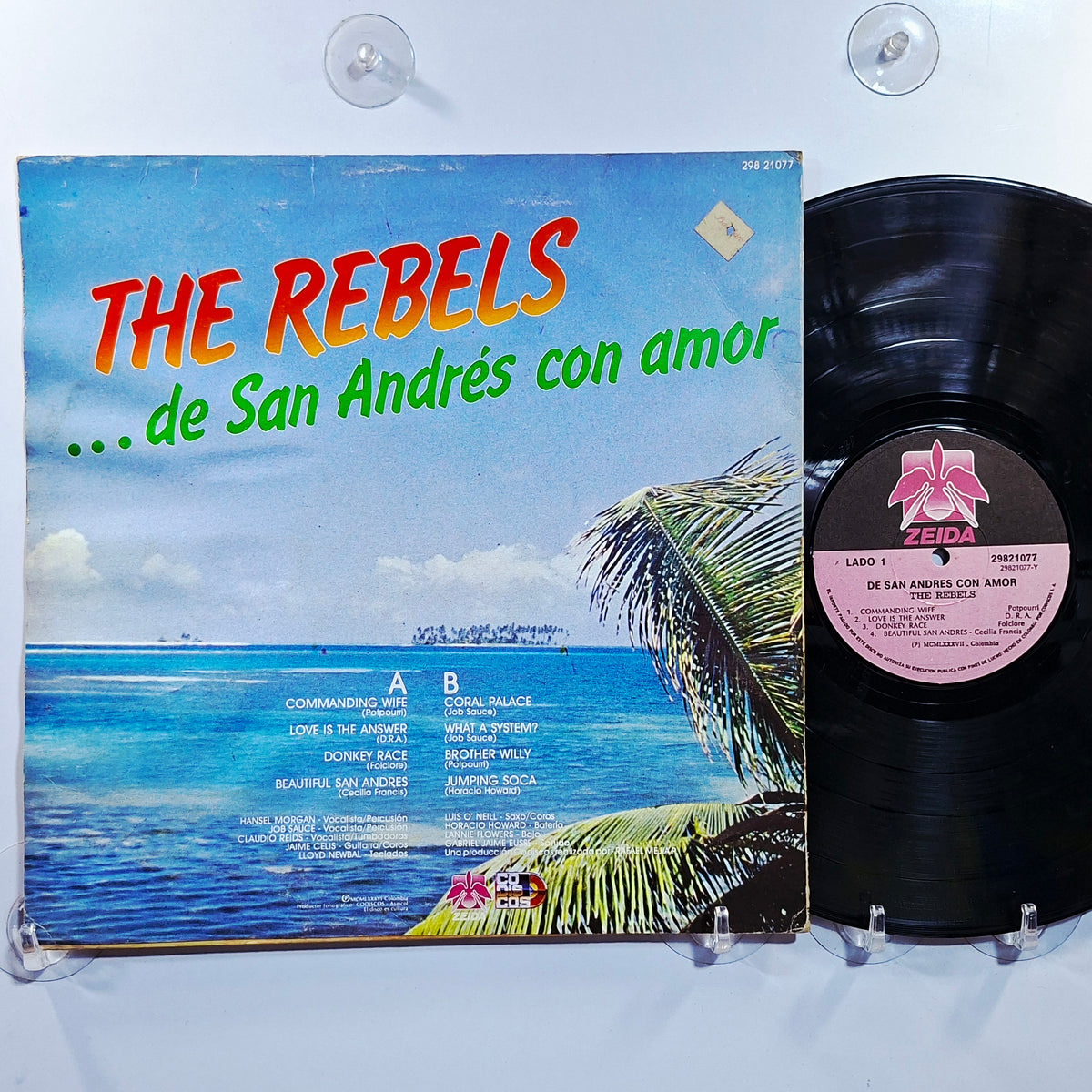 lp The Rebels De San Andres Con Amor made colombia 1987 latin reggae