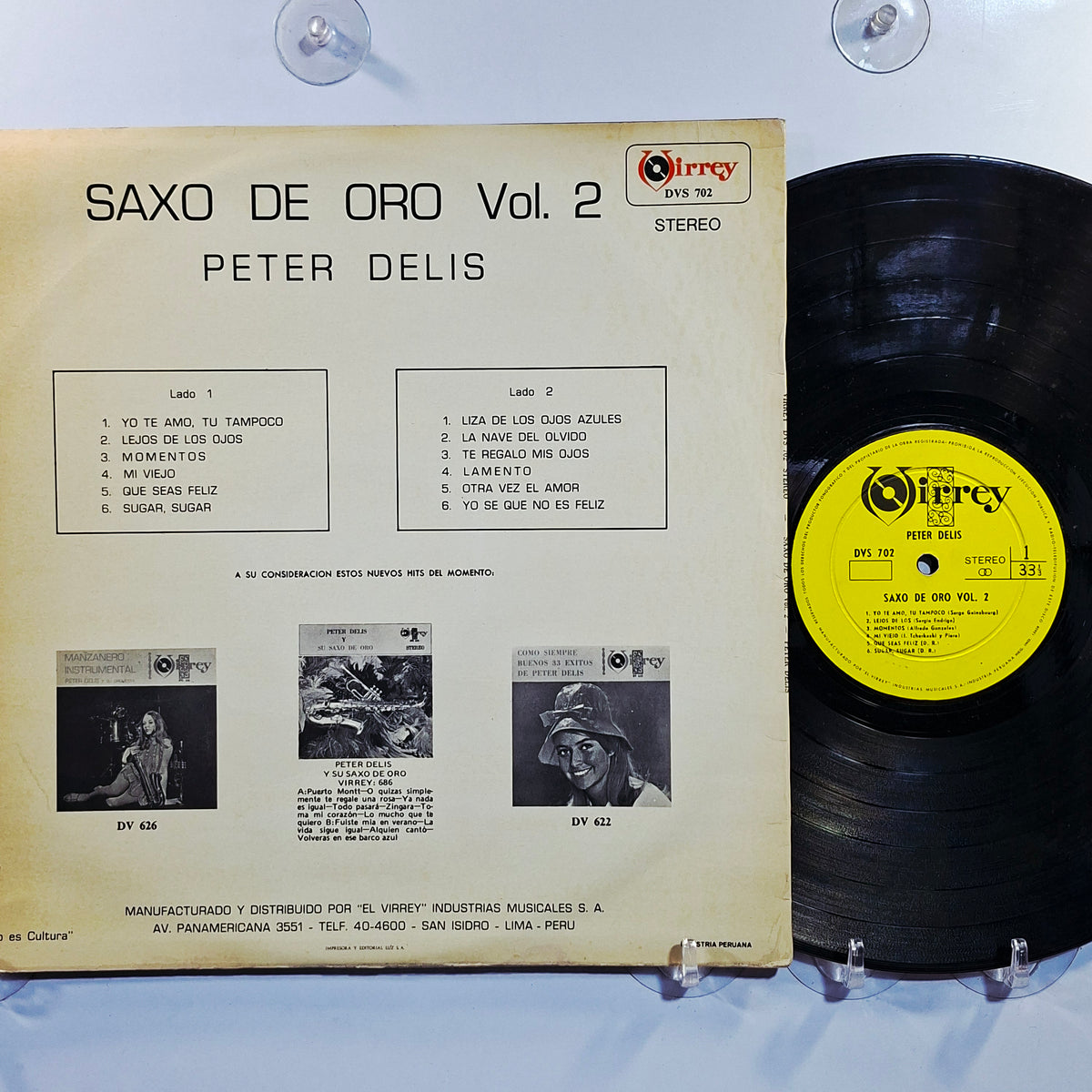 lp Peter Delis y su Saxo de Oro Vol 2 made peru 1976 instrumental
