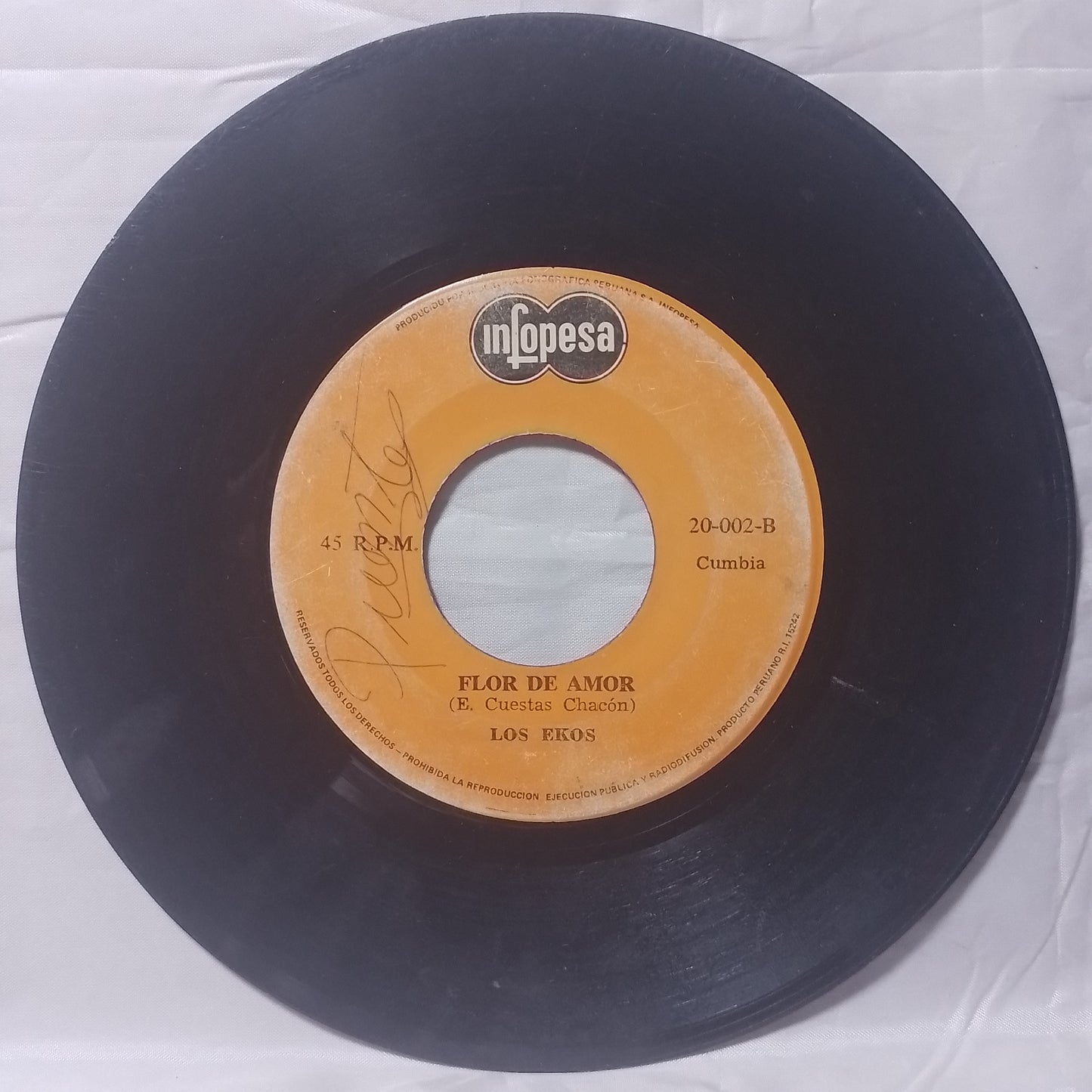 single 7" Los Diablos Rojos Amor De Pobre / flor de amor made peru 1977 latin Cumbia