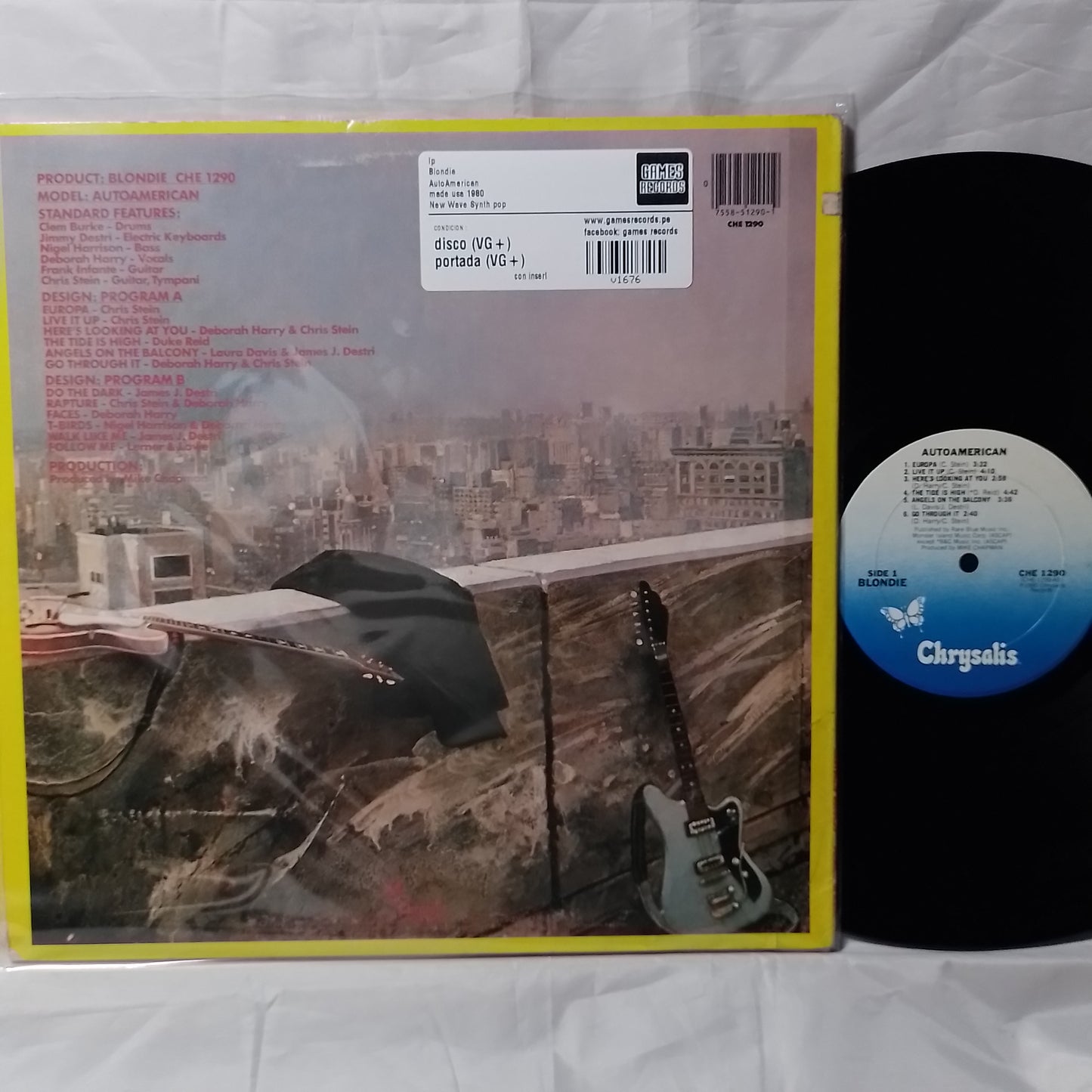 lp Blondie AutoAmerican made usa 1980 con insert New Wave Synth pop