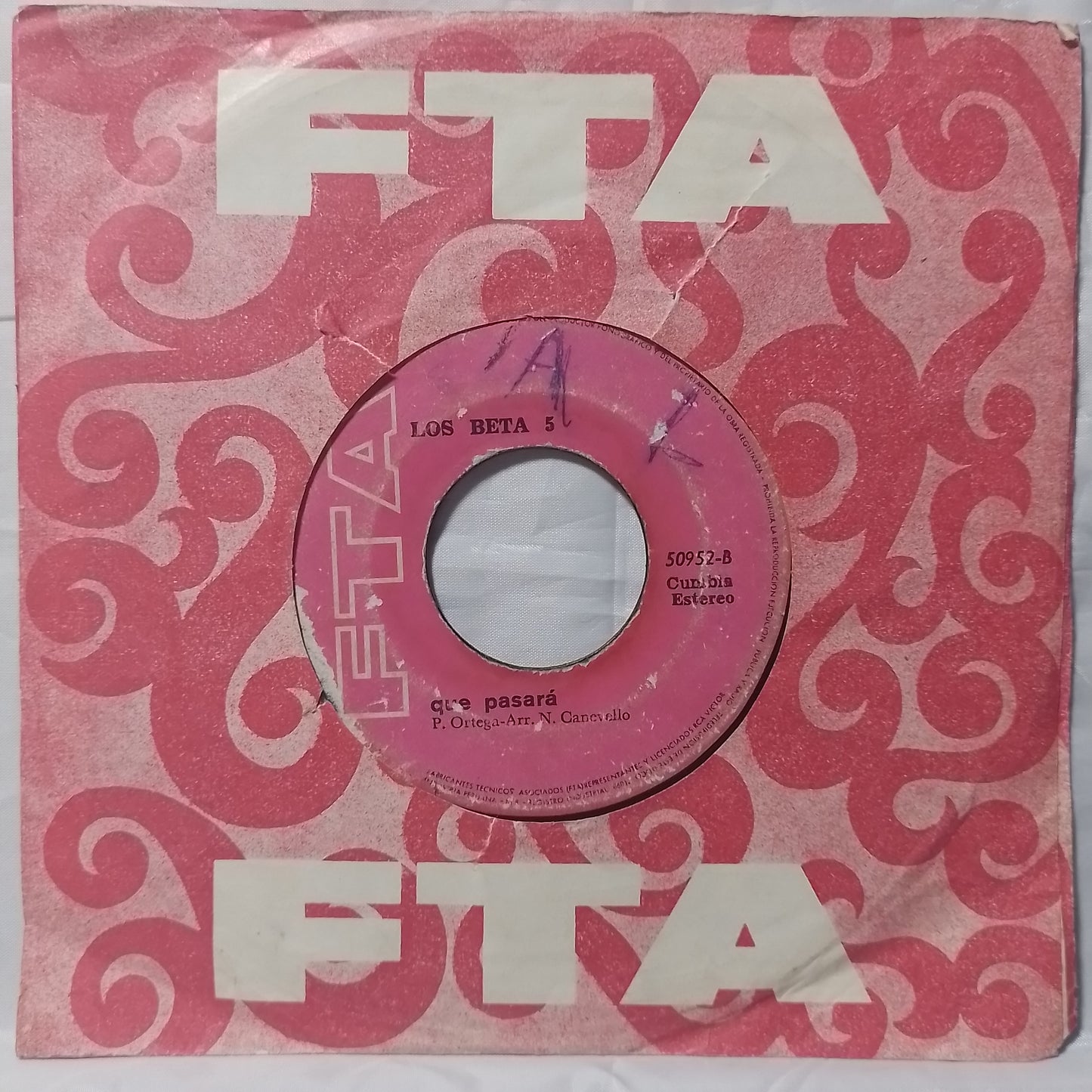 single 7" Los Beta 5 Embrujo / Qué Pasará made peru 1974 con funda original latin cumbia