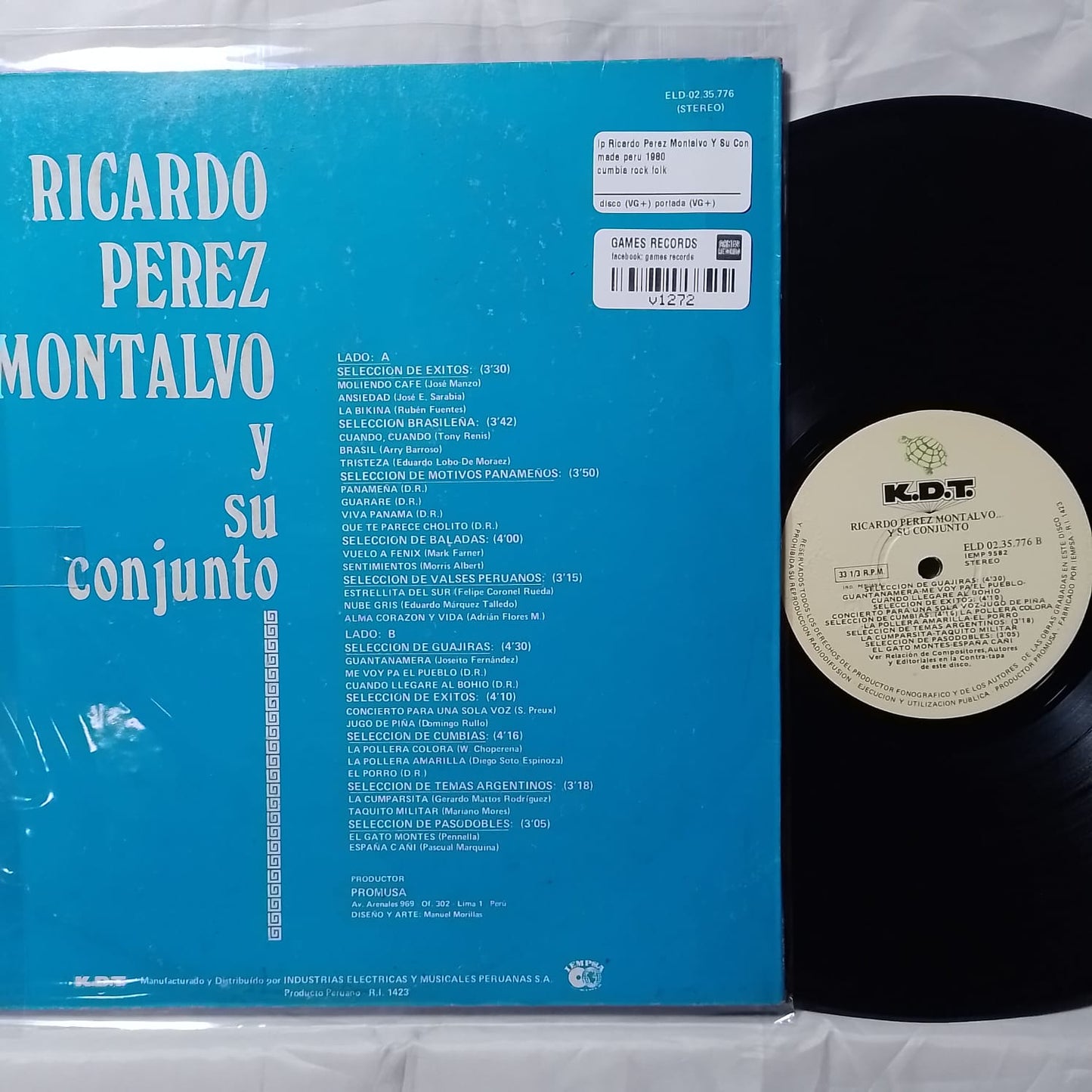 lp Ricardo Perez Montalvo Y Su Conjunto made peru 1980 cumbia rock folk