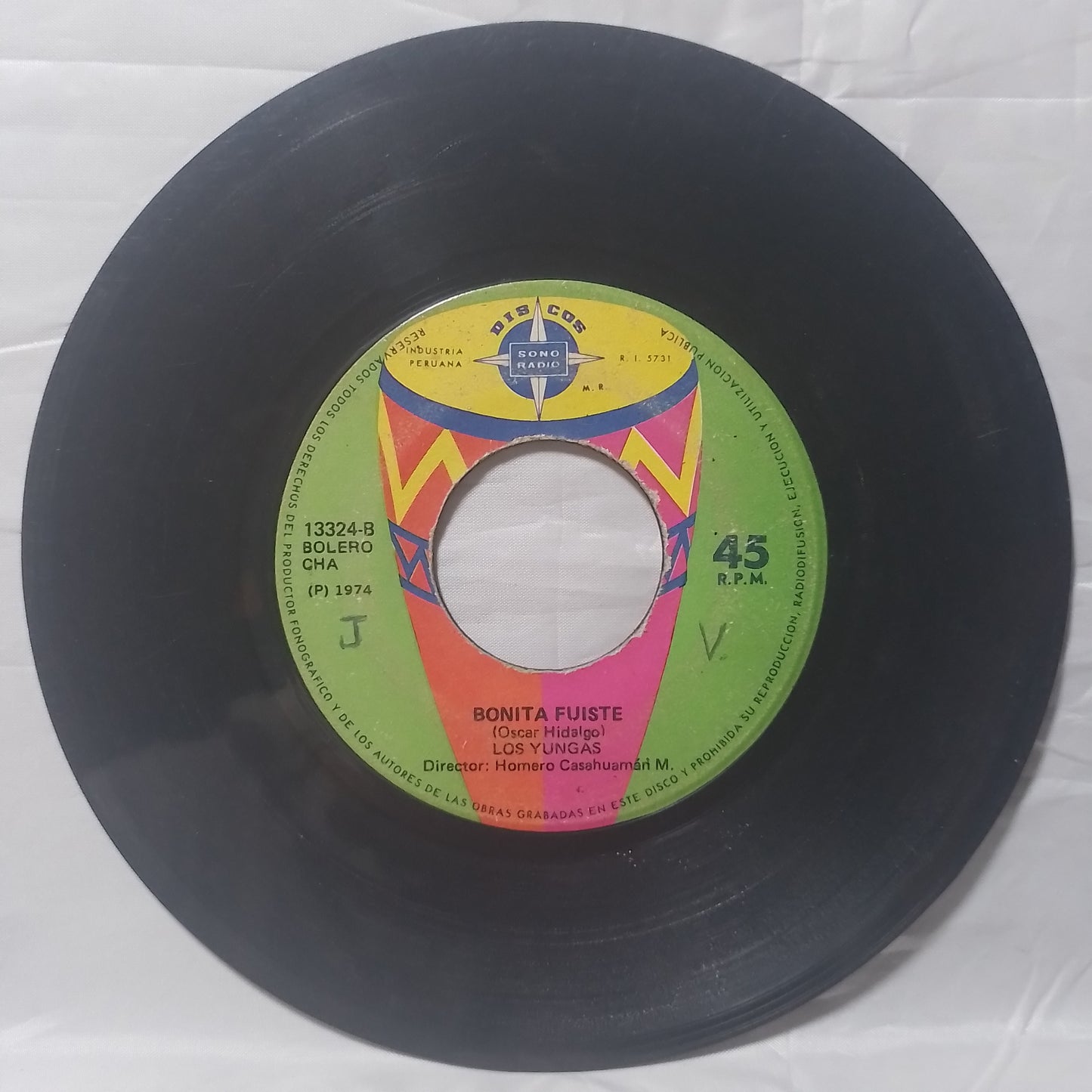 single 7" Los Yungas Una Miradita / Bonita Fuiste made peru 1974 latin Cumbia