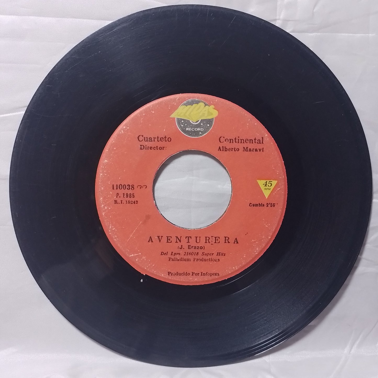 single 7" Cuarteto Continental Morena De 15 Años / Aventurera made peru 1986 latin cumbia