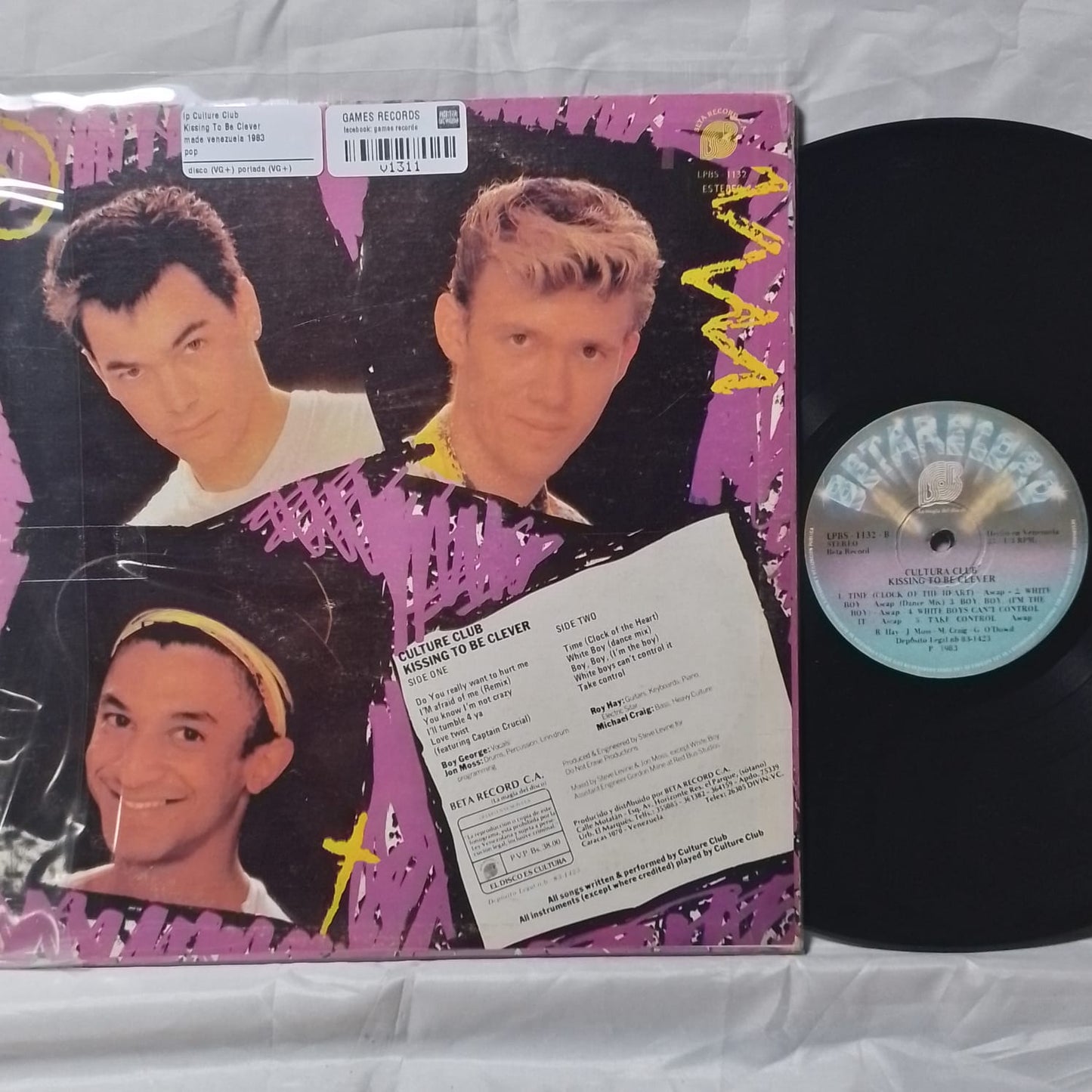 lp Culture Club Kissing To Be Clever made venezuela 1983 pop