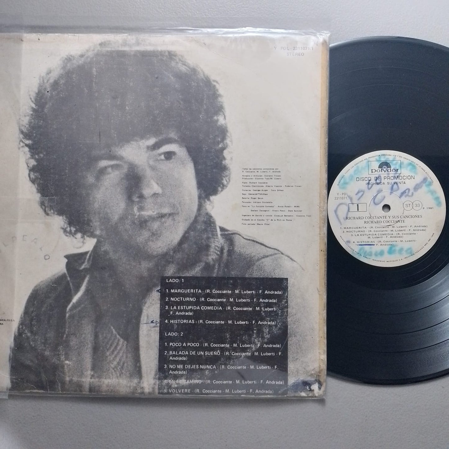 lp Richard Cocciante Y Sus Canciones made peru 1981 balada latin