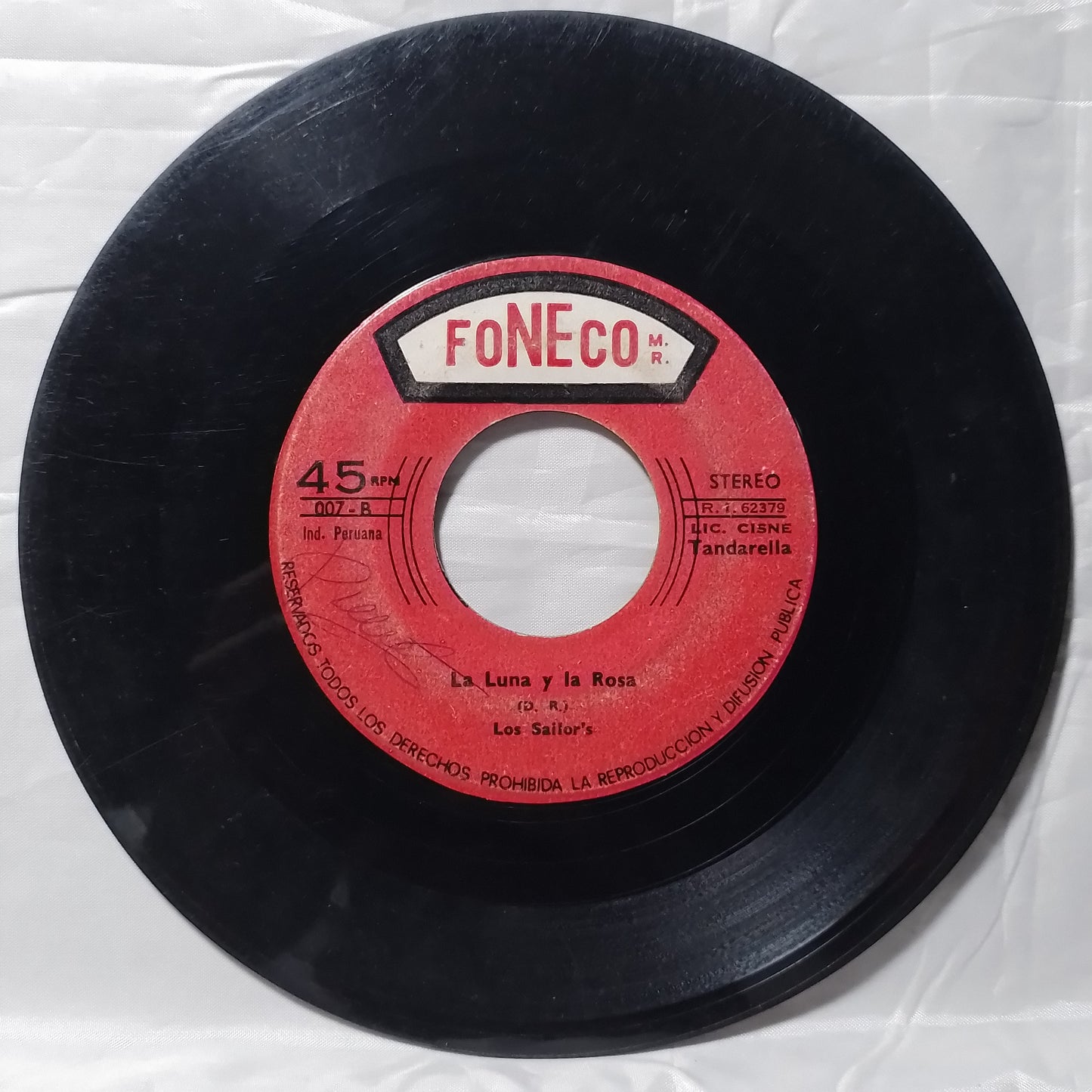 single 7" Los Sailor's Sonreir / La Luna Y La Rosa made peru latin pop