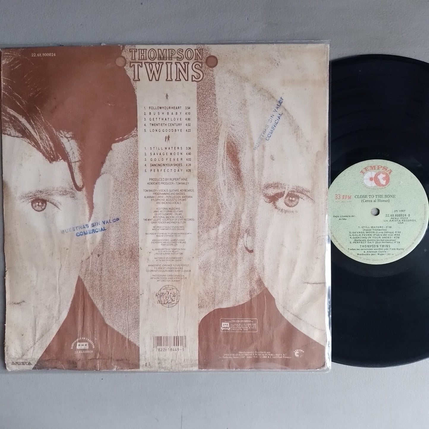 lp Thompson Twins Close To The Bone made peru 1987 rock