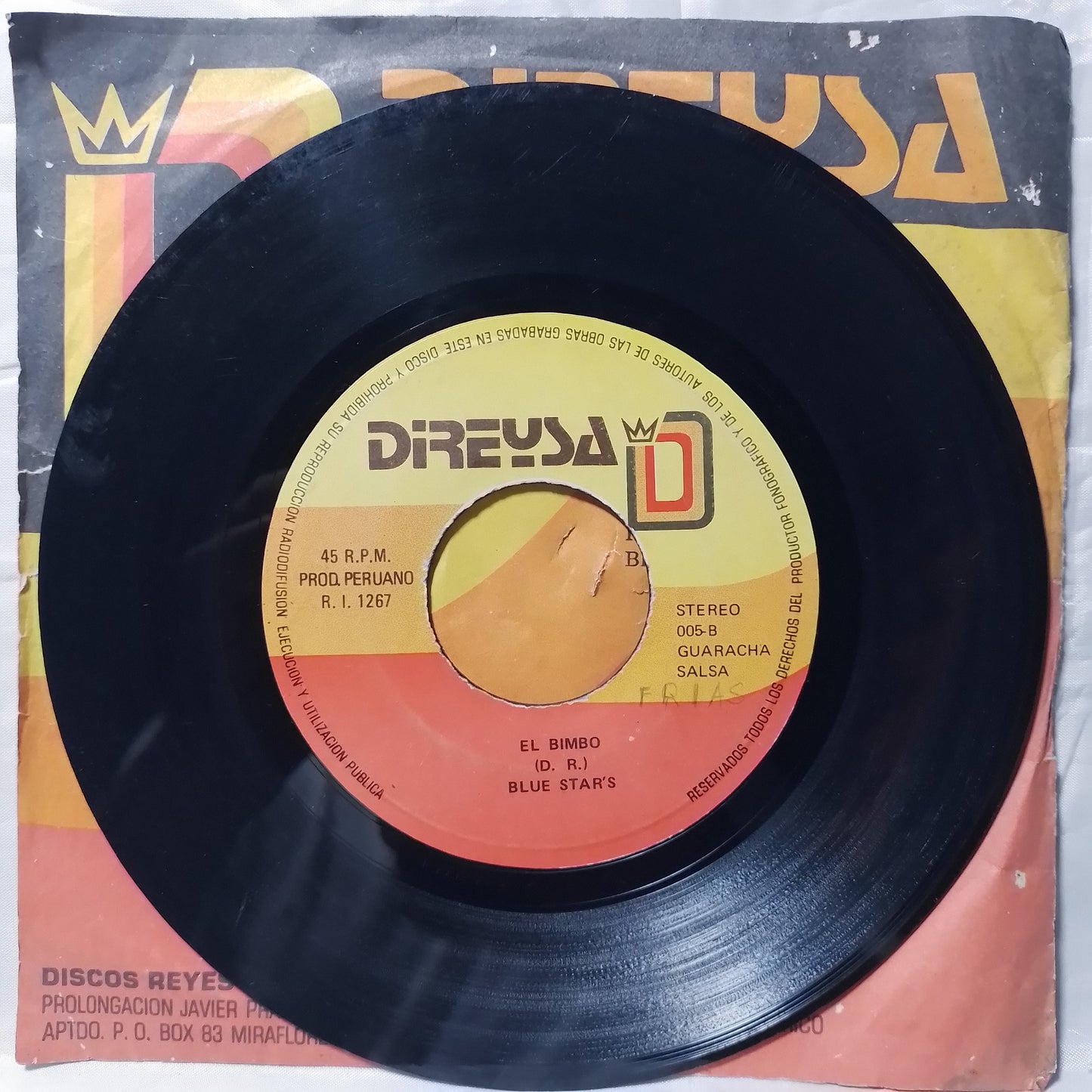 single 7" Blue Star's Asi se baila la Cumbia / El Bimbo made peru 1969 con funda original latin cumbia