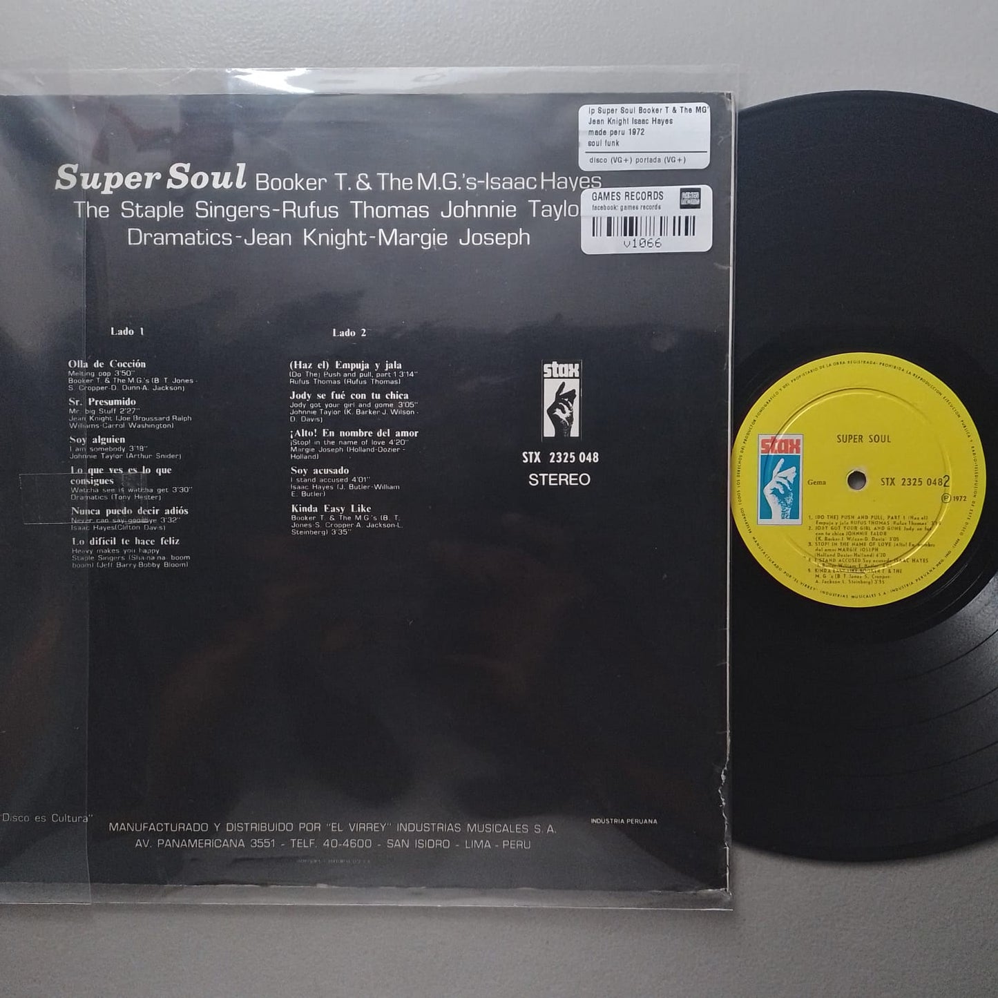 lp Super Soul Booker T & The MG's Jean Knight Isaac Hayes made peru 1972 soul funk