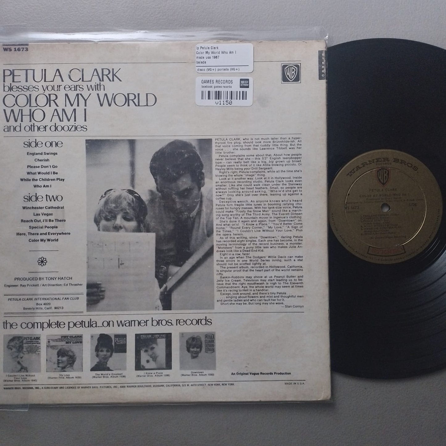 lp Petula Clark Color My World Who Am I made usa 1967 balada