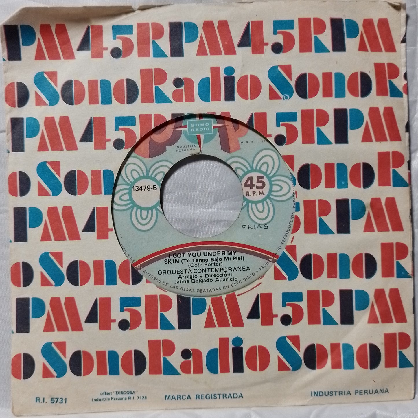 single 7" Orquesta Contemporánea Summer Of '42 / I've Got You Under My Skin made peru 1976 con funda original disco latin jazz