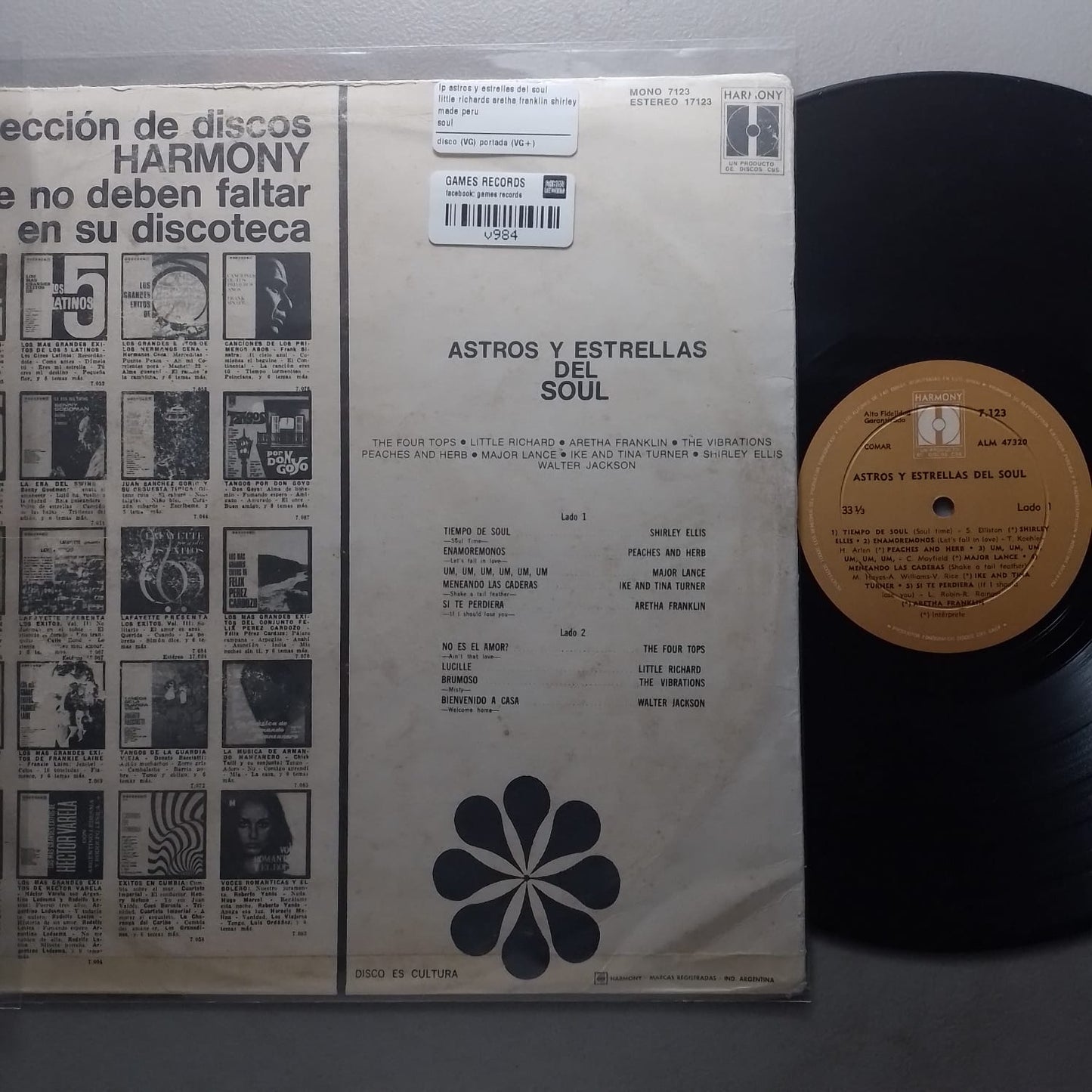 lp astros y estrellas del soul little richards aretha franklin shirley ellis made peru soul