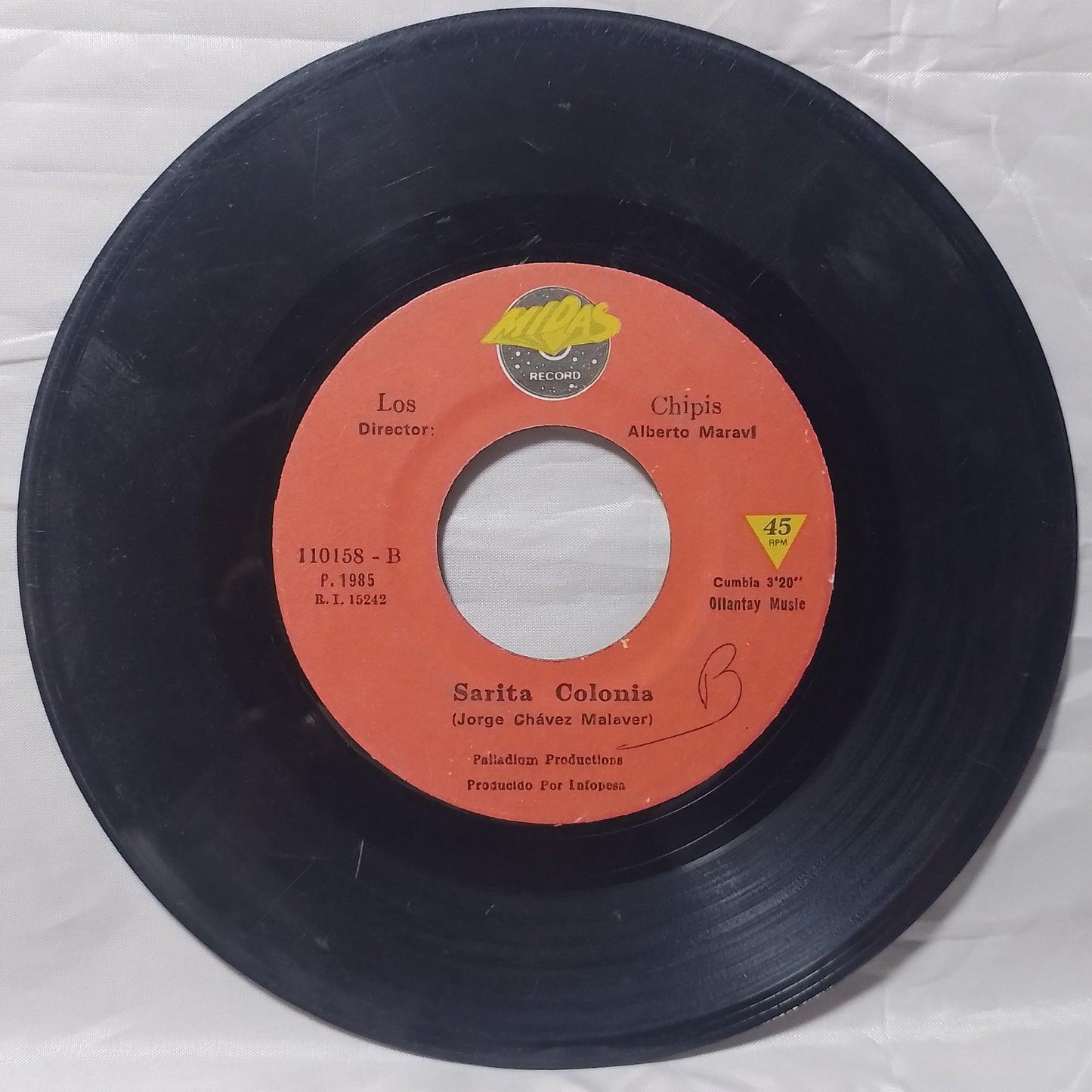 single 7" Los Chipis Antahuara / Sarita Colonia made peru 1985 latin cumbia