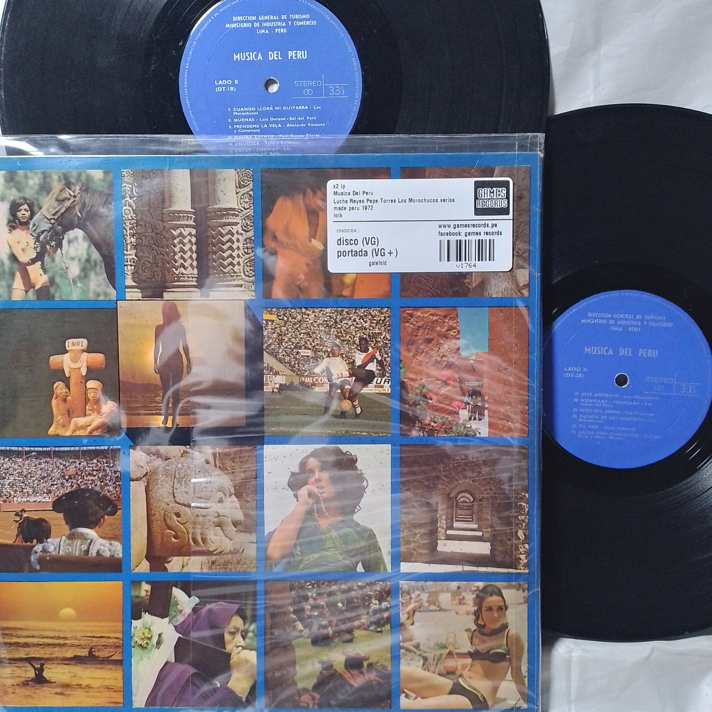 x2 lp Musica Del Peru Lucha Reyes Pepe Torres Los Morochucos varios made peru 1972 gatefold folk