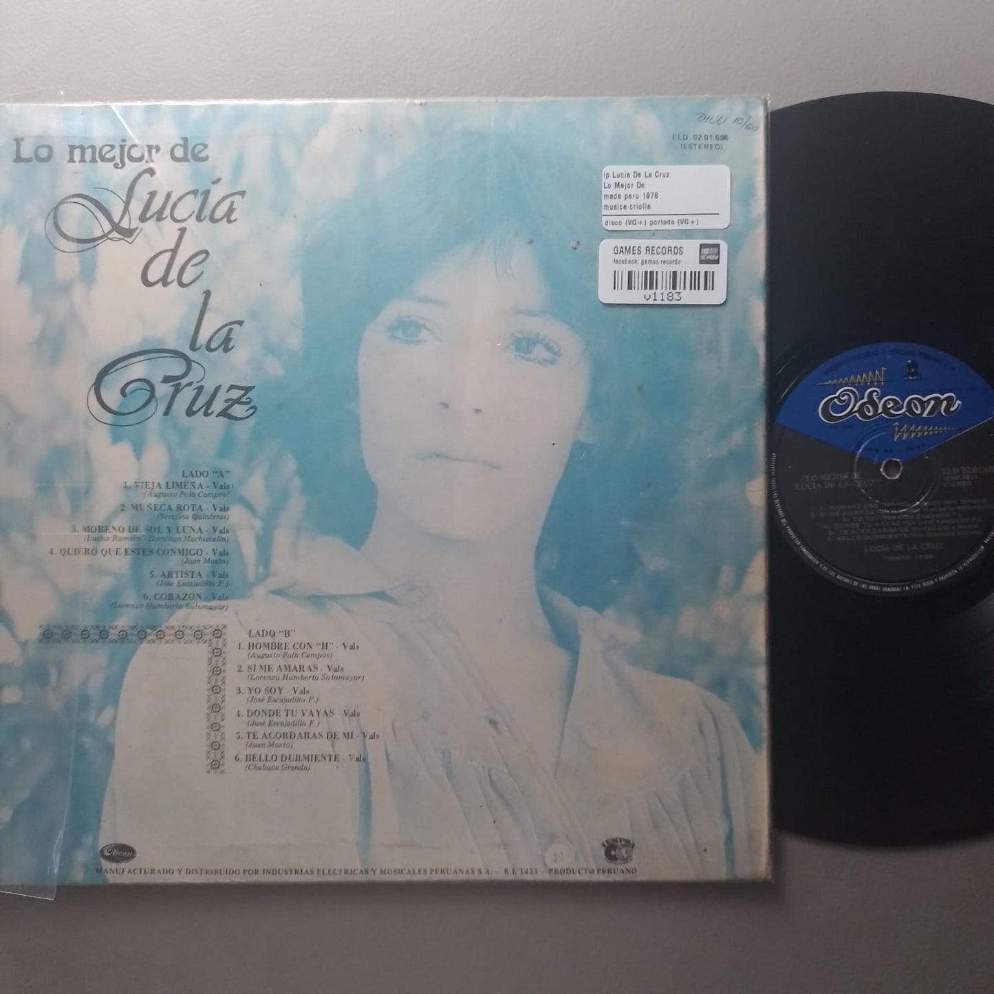 lp Lucia De La Cruz Lo Mejor De made peru 1978 musica criolla