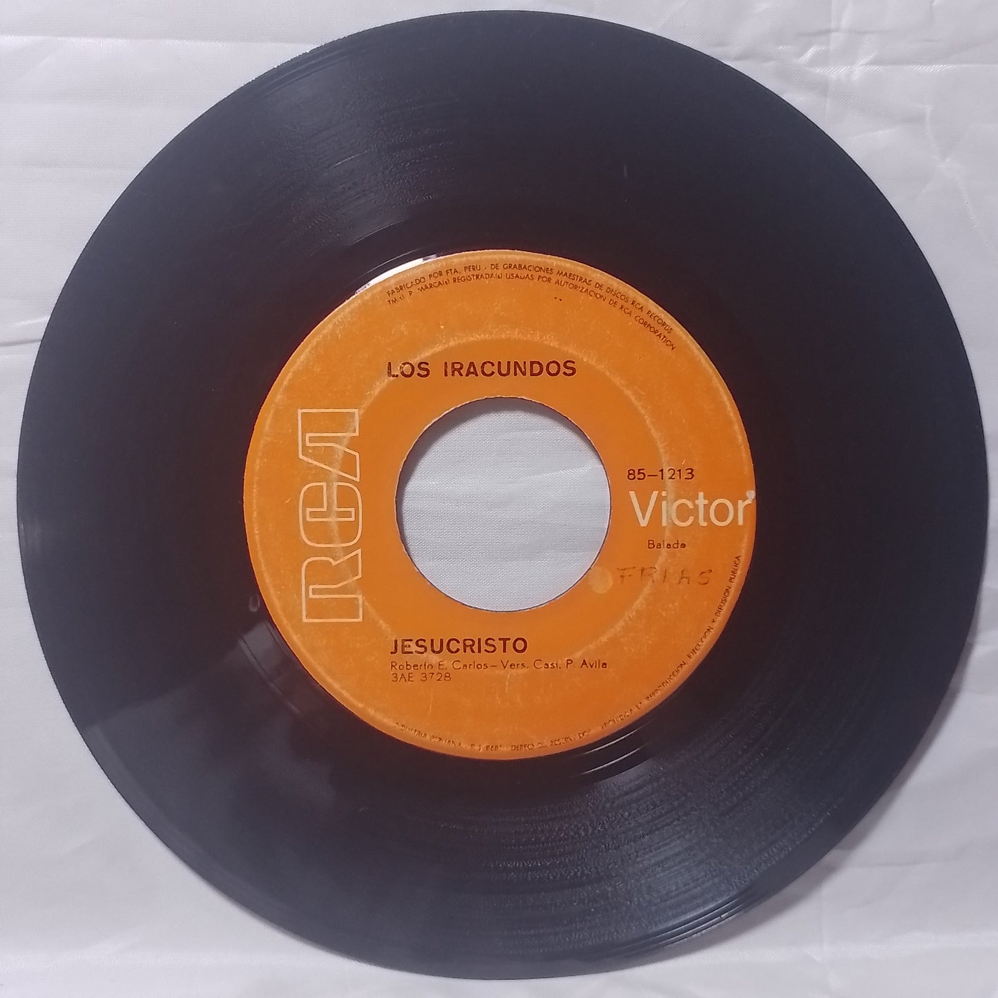 single 7" Los Iracundos Rio Verde / jesuscristo made peru 1976 latin balada