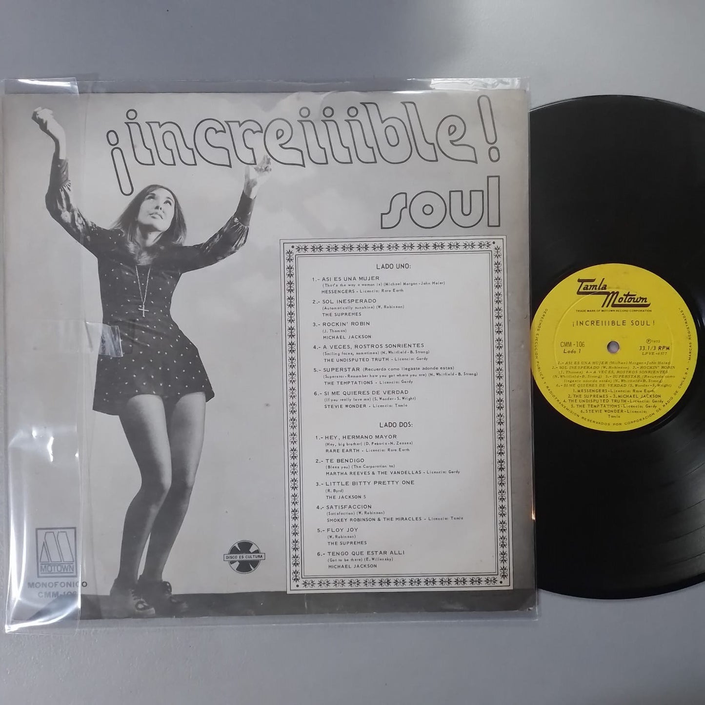 lp ¡Increiiible! Soul varios michael jackson made chile 1972