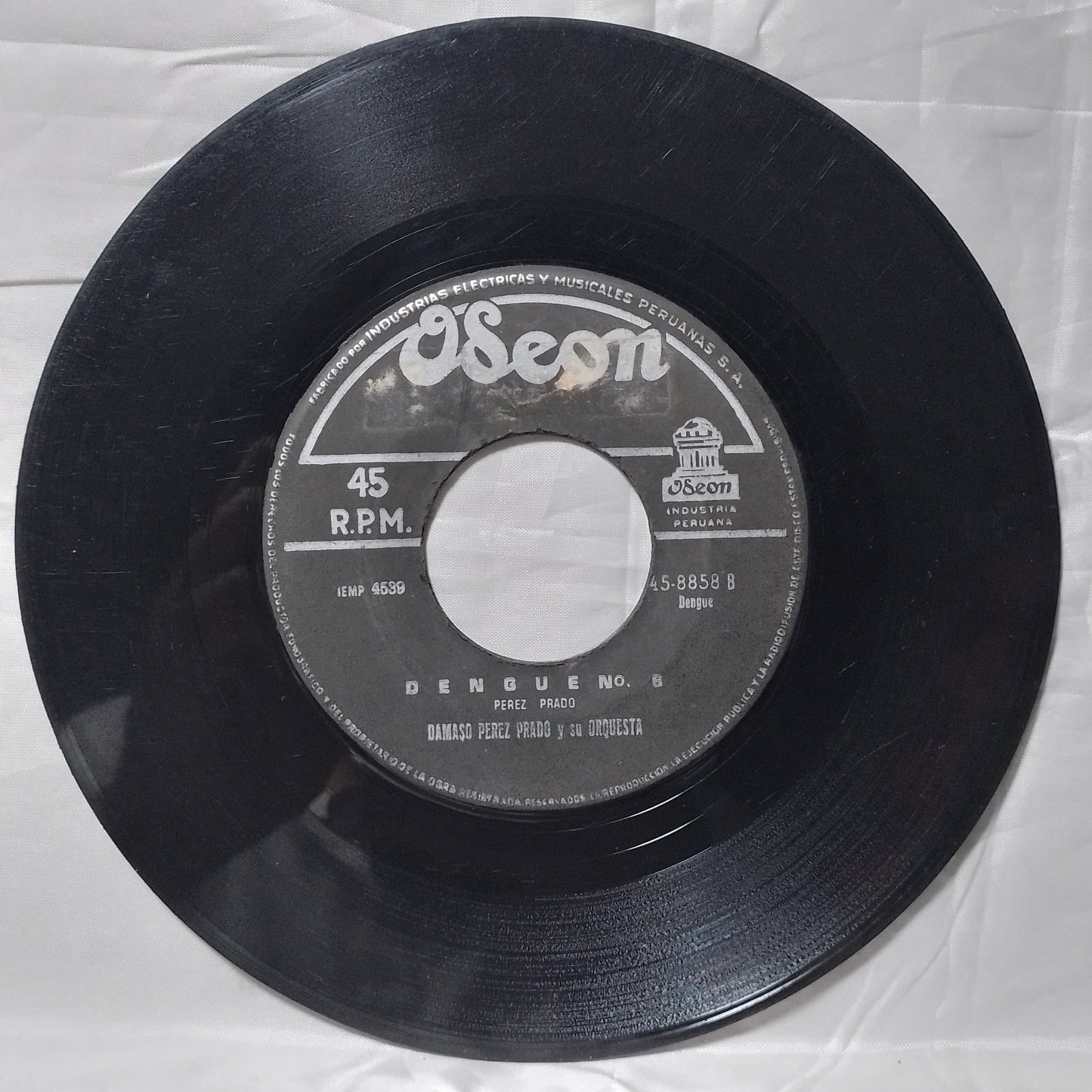 single 7" Damaso Perez Prado And His Orchestra Limeña / Dengue Nº 6 made peru 1964 mambo latin