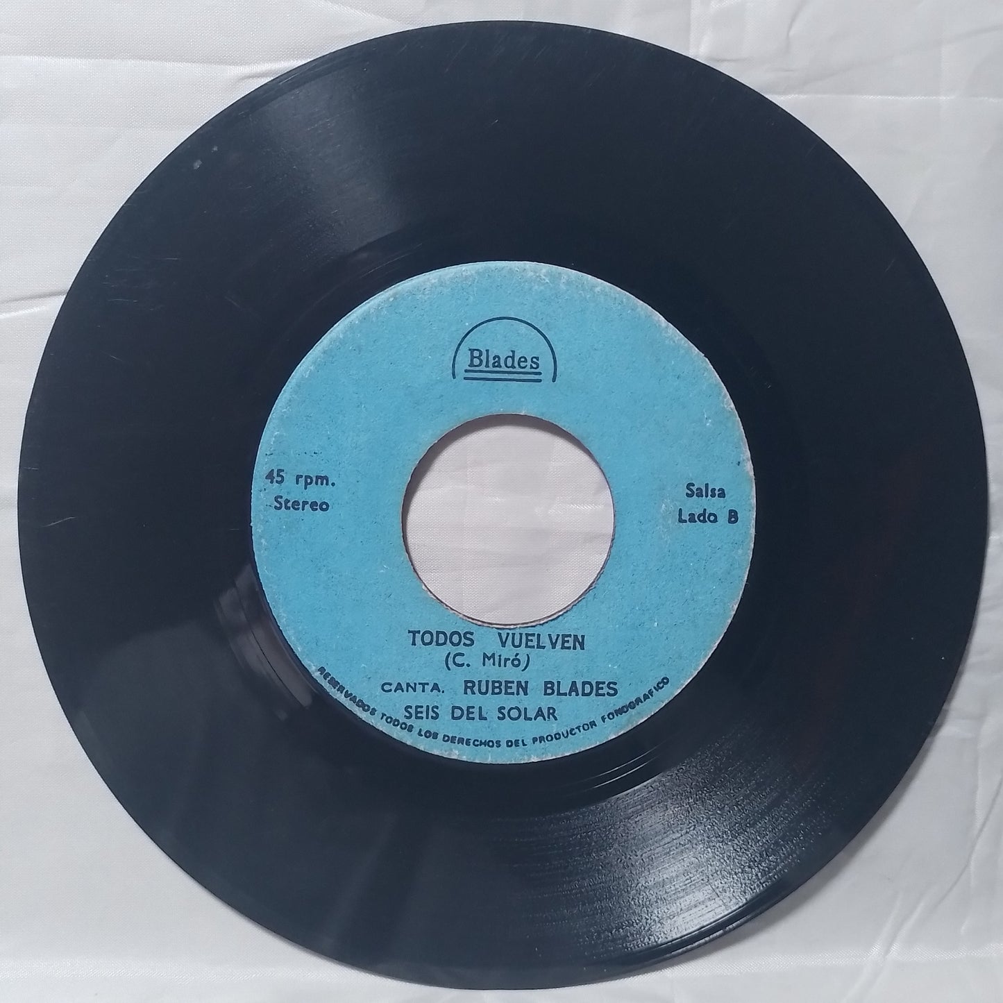 single 7" Ruben Blades Y Seis Del Solar Decisiones / Todos Vuelven made peru latin salsa