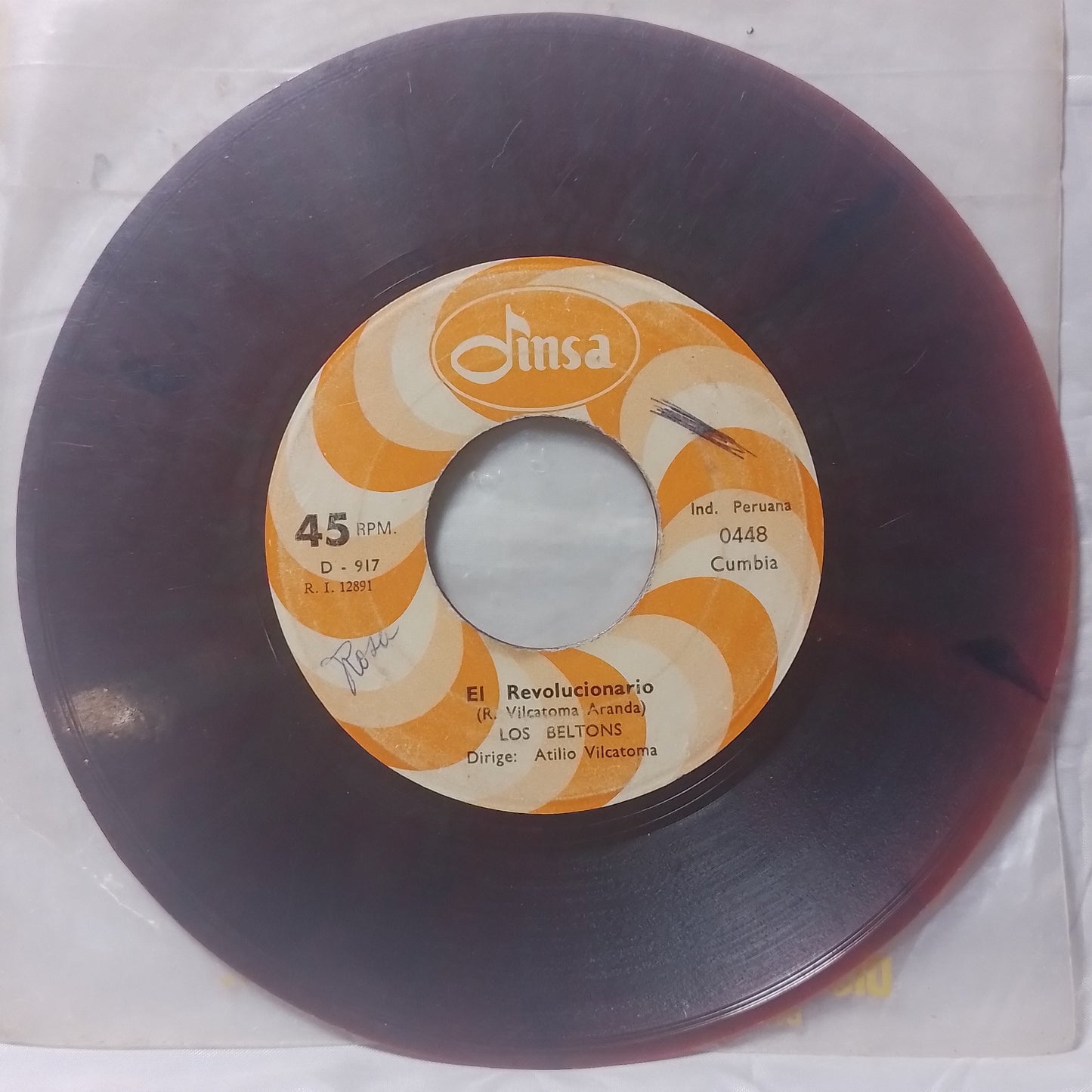 single 7" Los Beltons El Condor Pasa / El Revolucionario made peru 1969 con funda original latin Cumbia