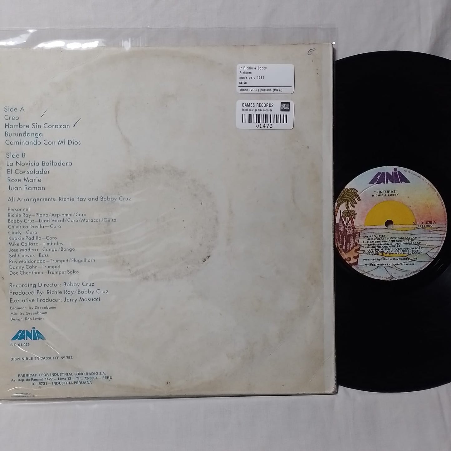 lp Richie & Bobby Pinturas made peru 1981 salsa