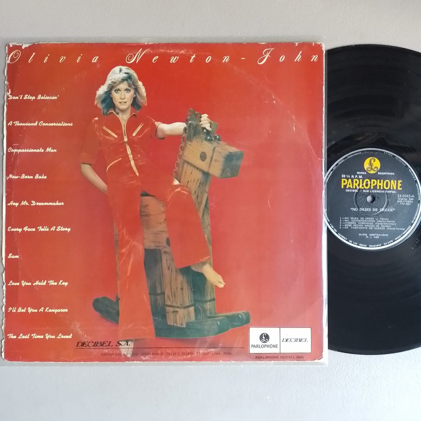 lp Olivia Newton John Dont Stop Believin made peru 1976 rock pop