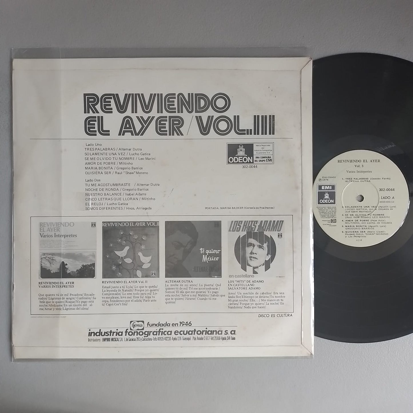 lp reviviendo el ayer vol 3 varios made ecuador