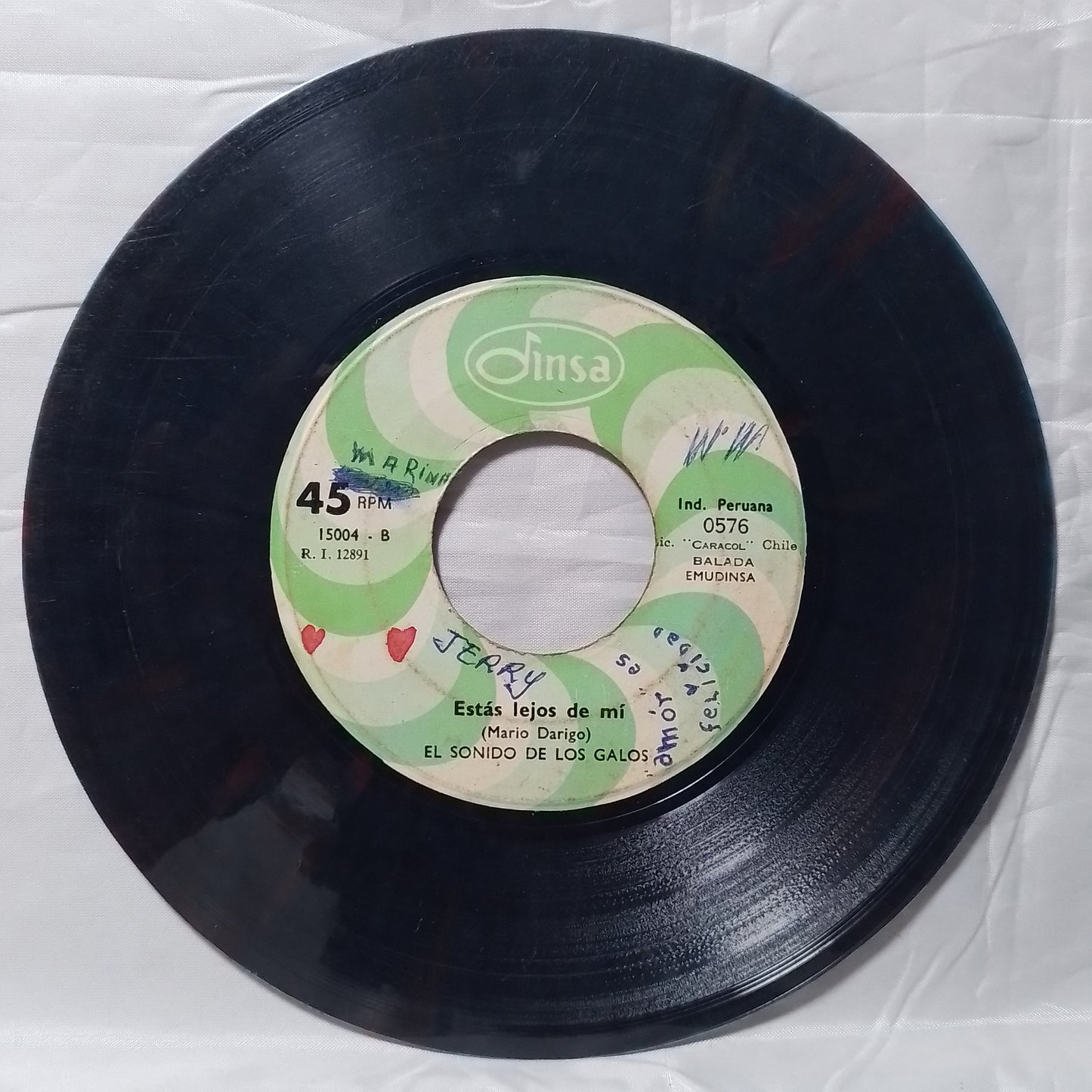 single 7" El Sonido De Los Galos Como Deseo Ser Tu Amor made peru 1970 latin pop