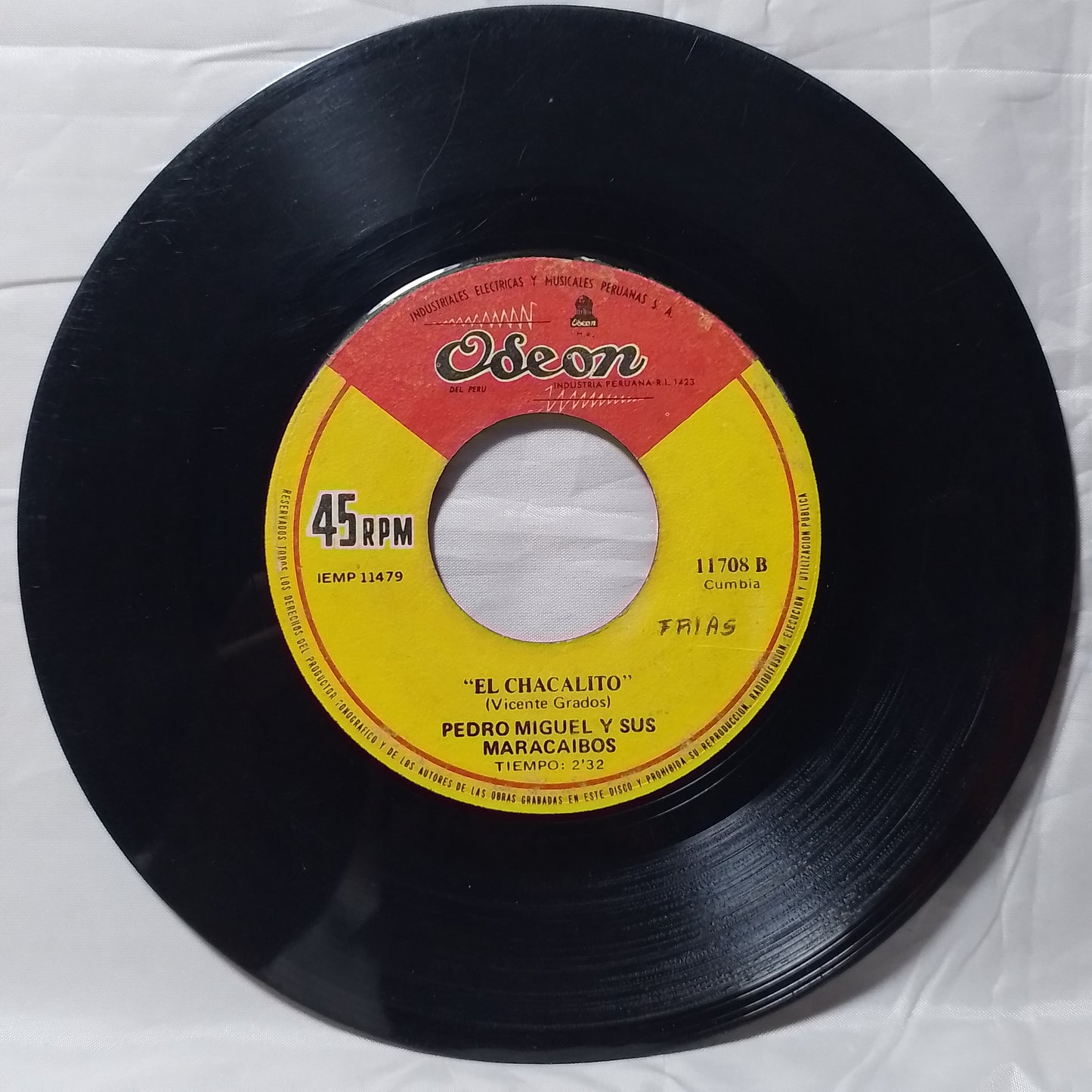 single 7" Pedro Miguel Y Sus Maracaibos La Batea / El chacalito made peru 1972 latin cumbia