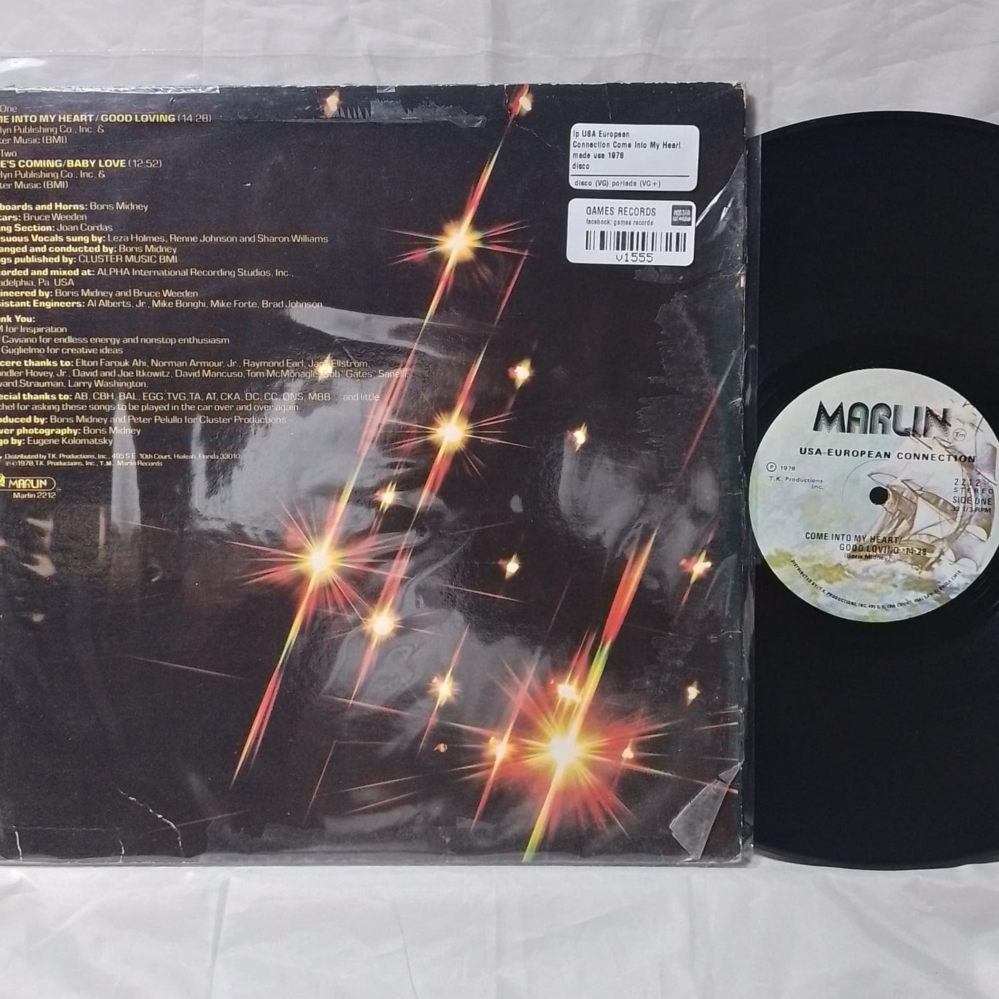 lp USA European Connection Come Into My Heart made usa 1978 disco