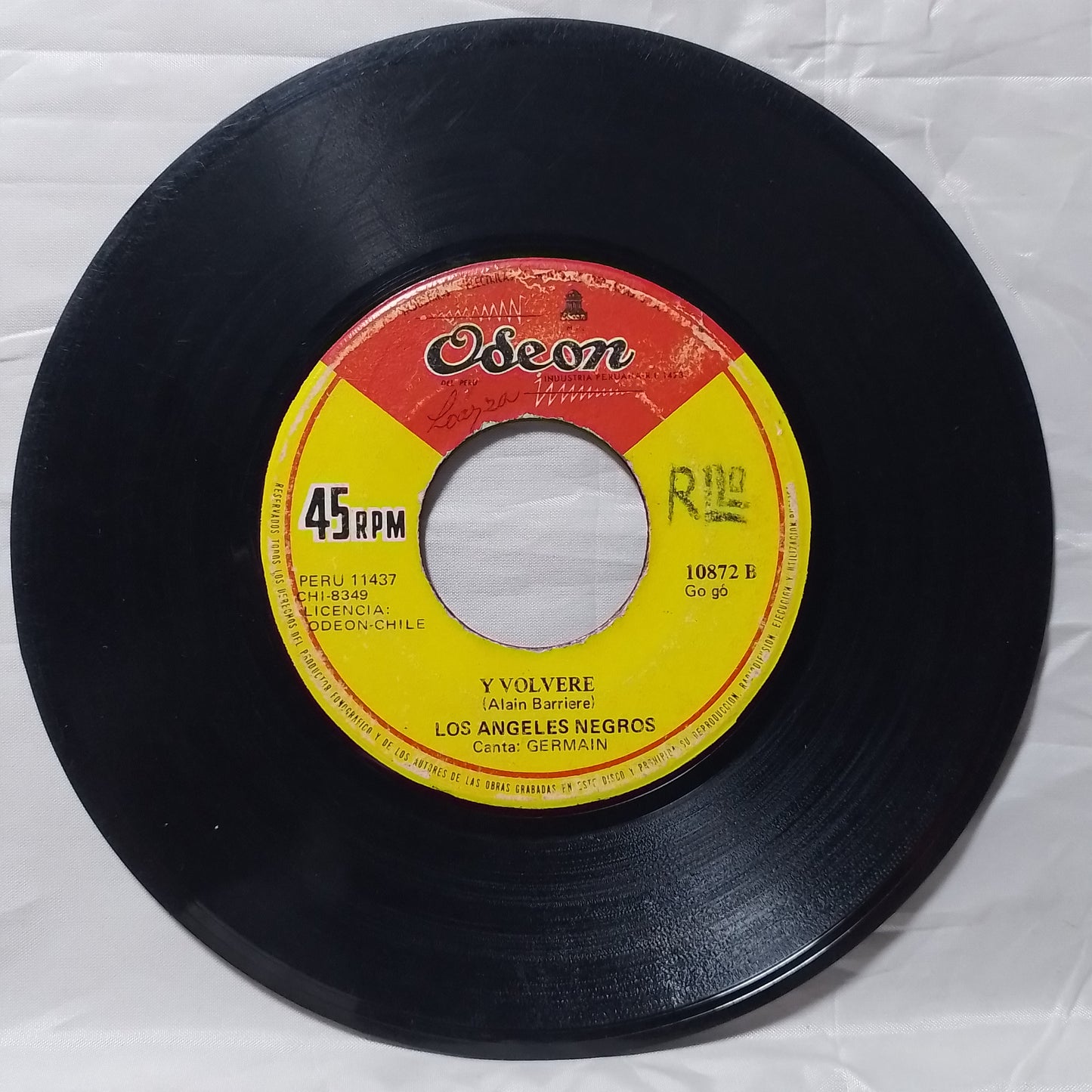 single 7" Los Angeles Negros No Quisiera Decirte / Y Volvere made peru 1969 latin rock