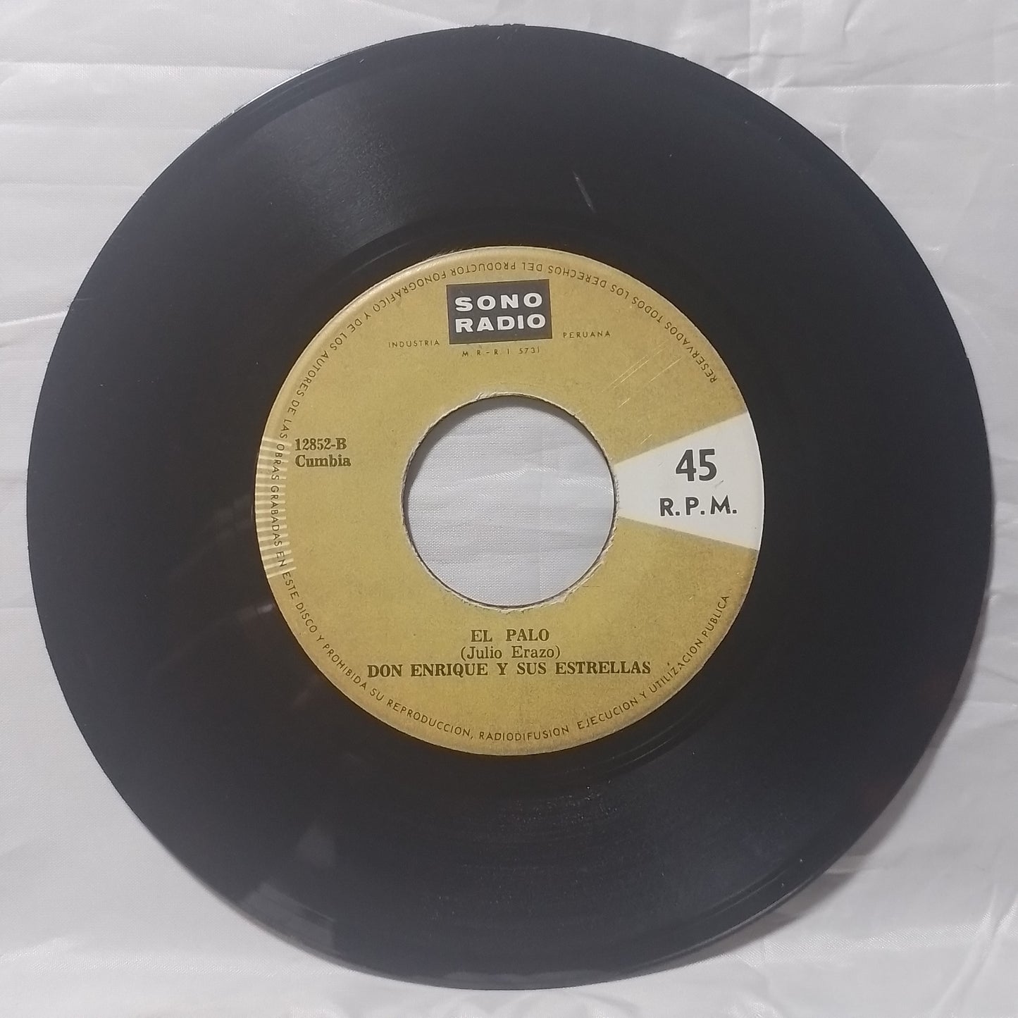 single 7" Don Enrique Y Sus Estrellas Lucero / El palo made peru latin Cumbia