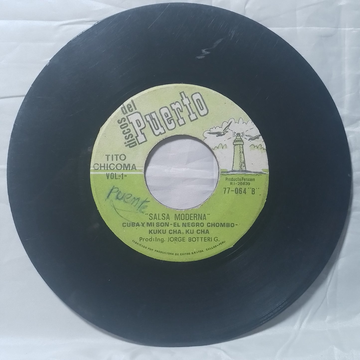 single 7" Tito Chicoma Tito Chicoma Vol 1 Salsa Moderna made peru latin Cumbia