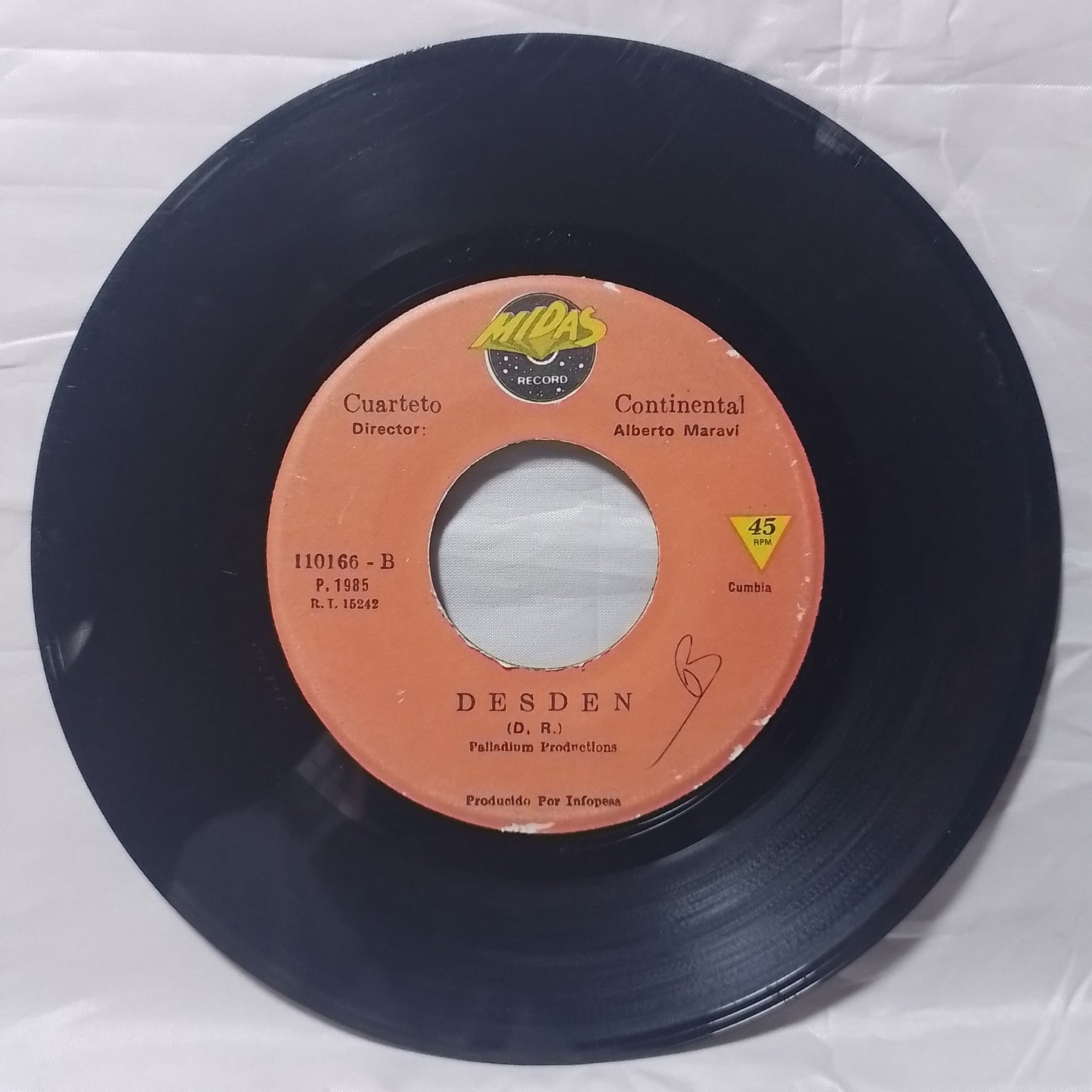 single 7" Cuarteto Continental Dile / Desden made peru 1985 latin cumbia