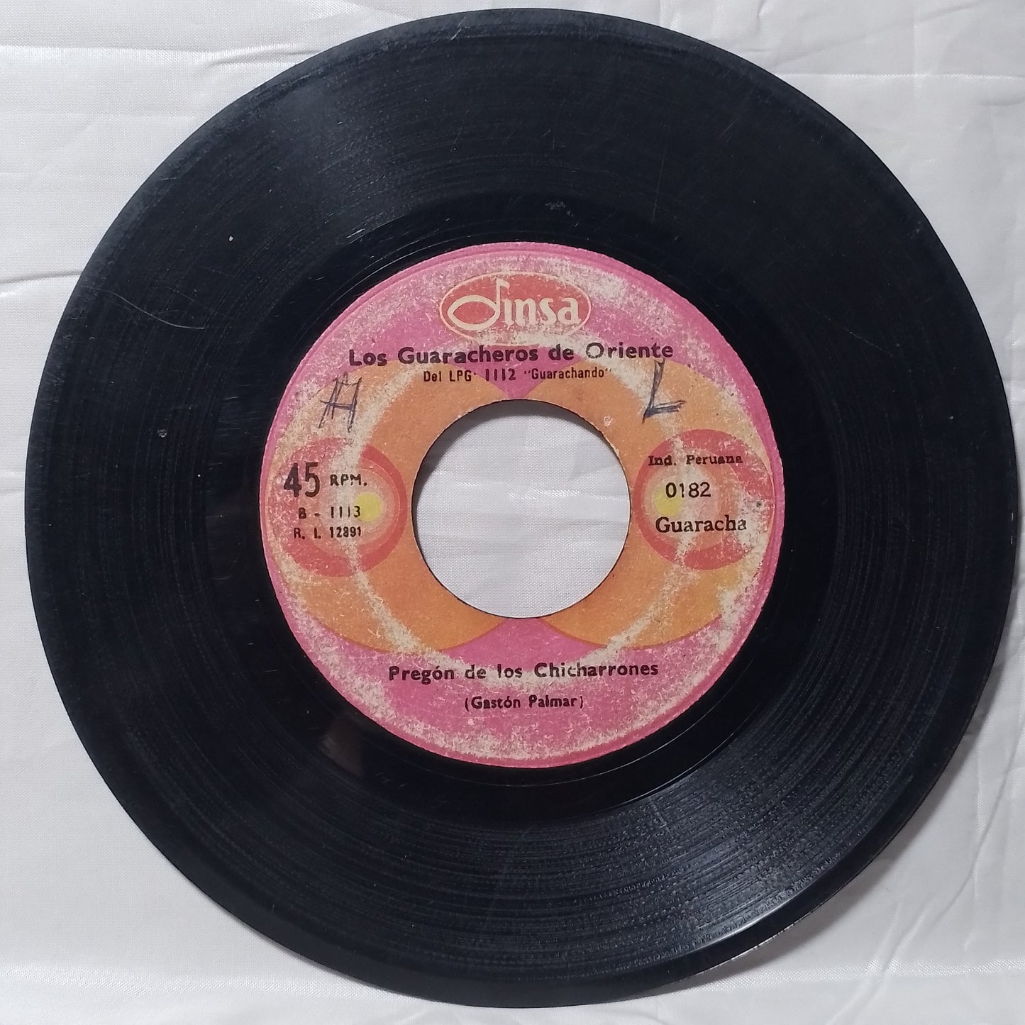 single 7" Los Guaracheros De Oriente Compay Gato Pregon De Los Chicharrones made peru guaracha latin