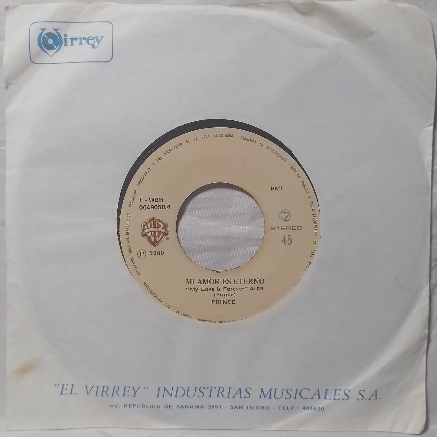 single 7" Prince Quiero Ser Tu Amante / I Wanna Be Your Lover made peru 1980 con funda original funk soul disco