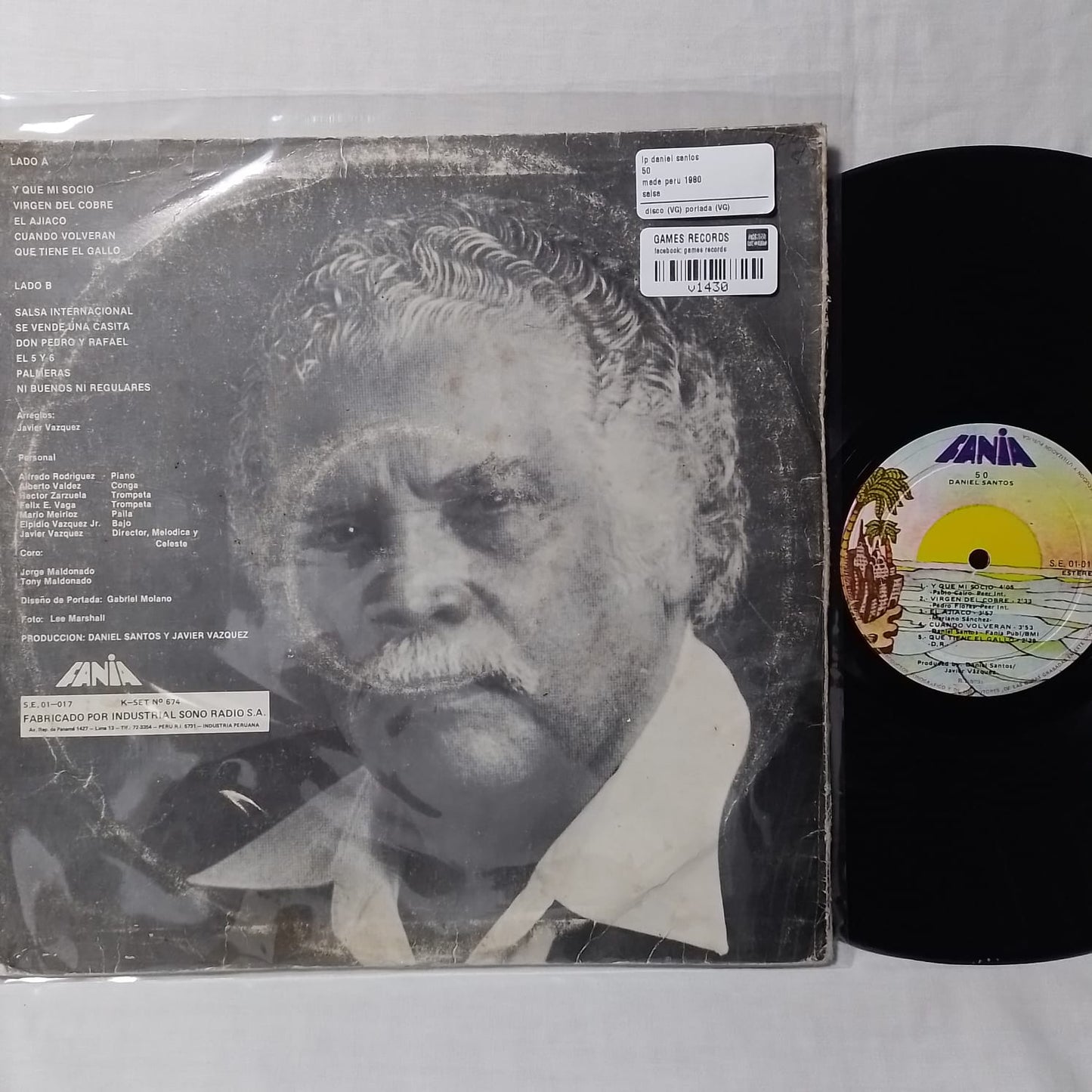 lp daniel santos 50 made peru 1980 salsa