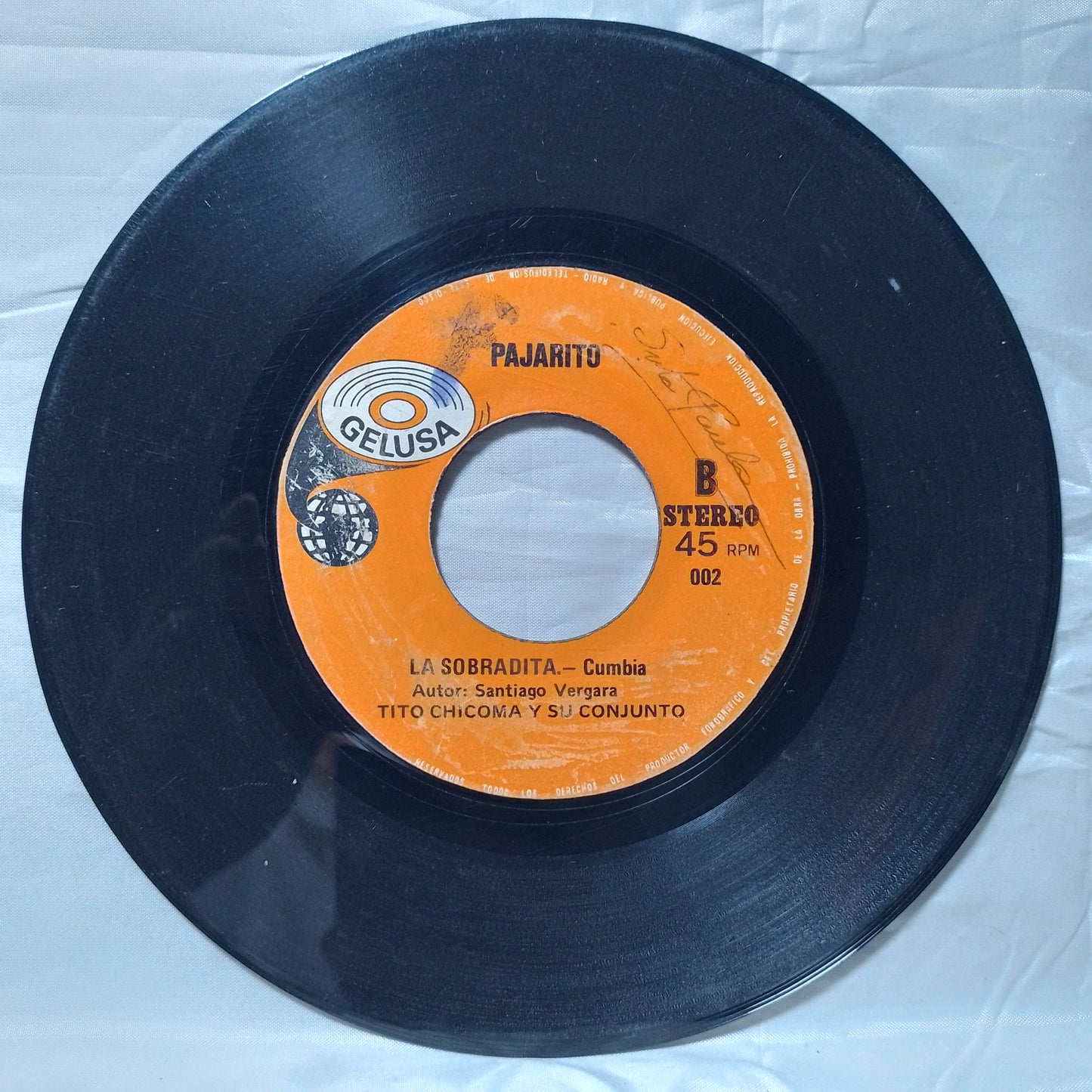 single 7" Tito Chicoma Y Su Orquesta El Paraiso / La Sobradita made peru latin cumbia