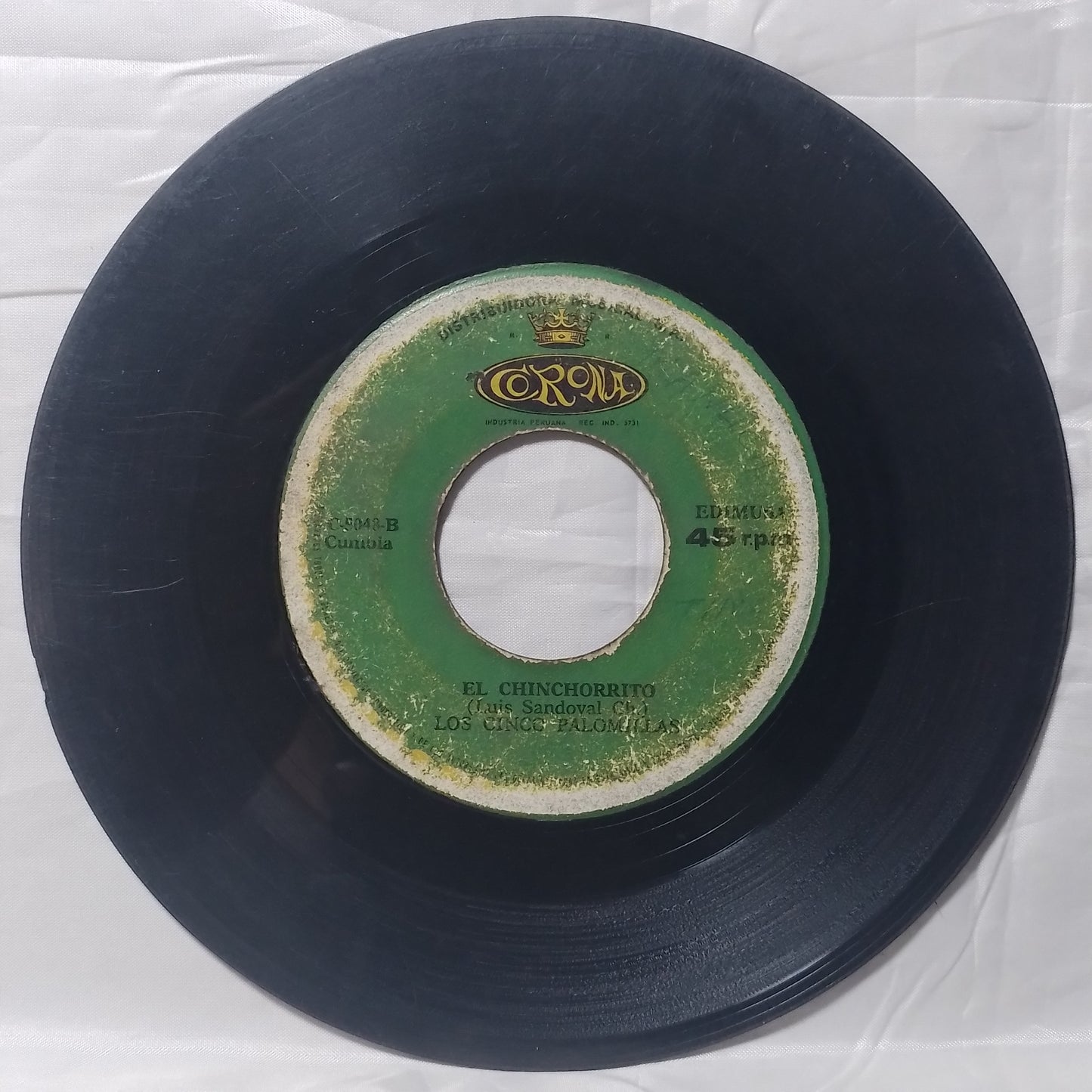 single 7" Los Cinco Palomillas Illimana / El Chinchorrito made peru 1968 latin cumbia