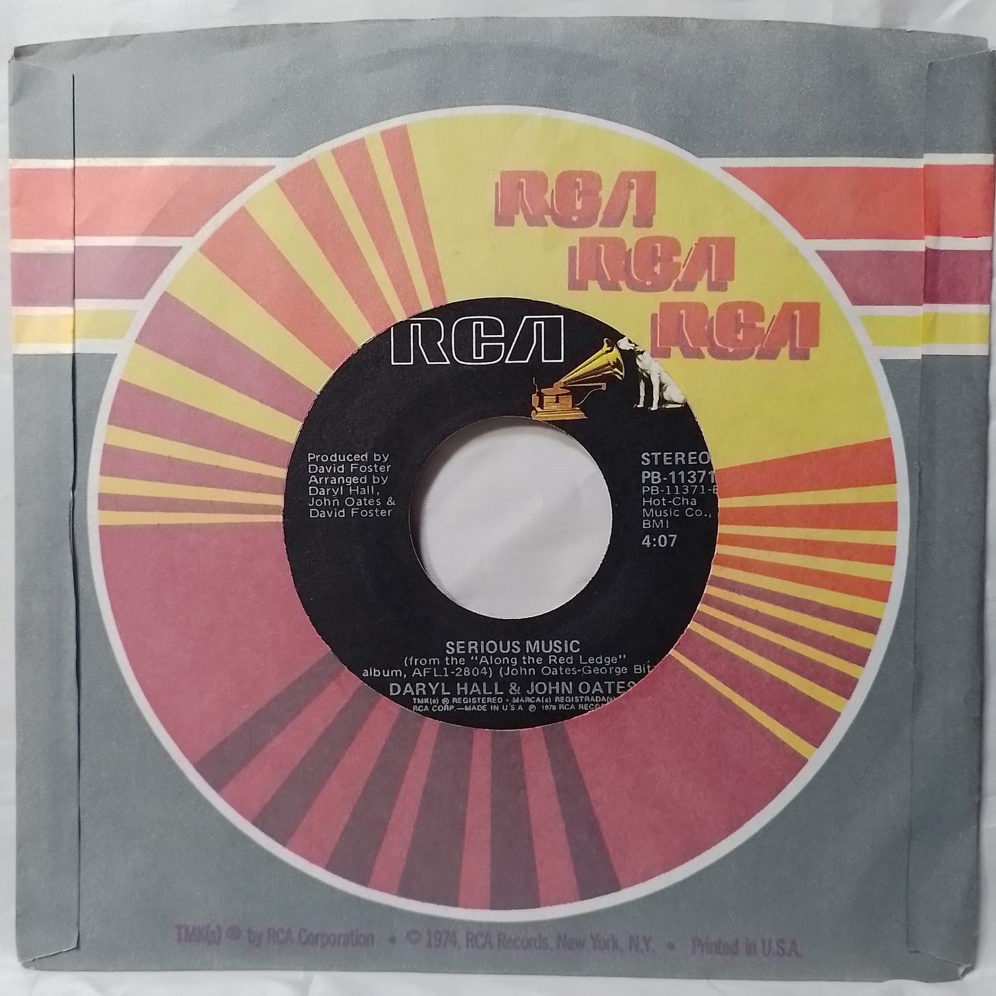 single 7" Daryl Hall & John Oates It's A Laugh / Serious Music made usa 1978 con funda original rock