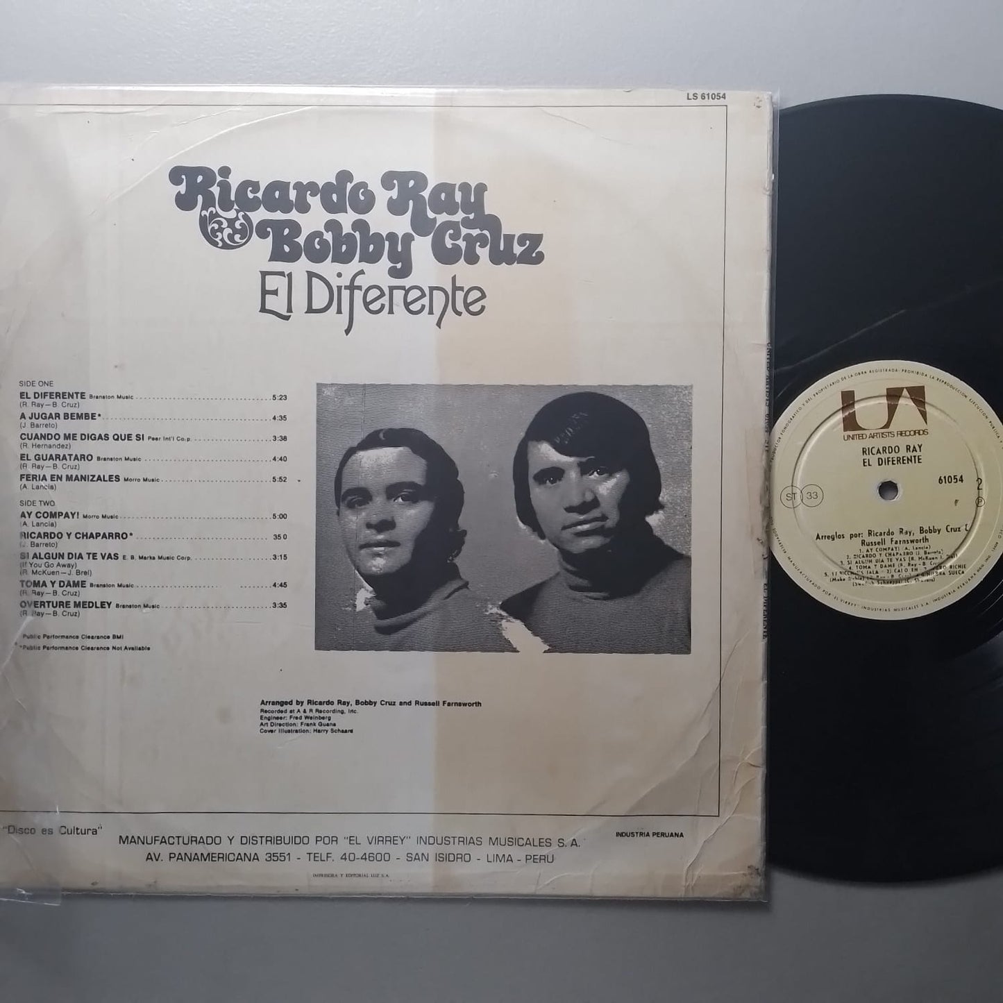 lp Ricardo Ray Bobby Cruz El Diferente made peru 1970 salsa