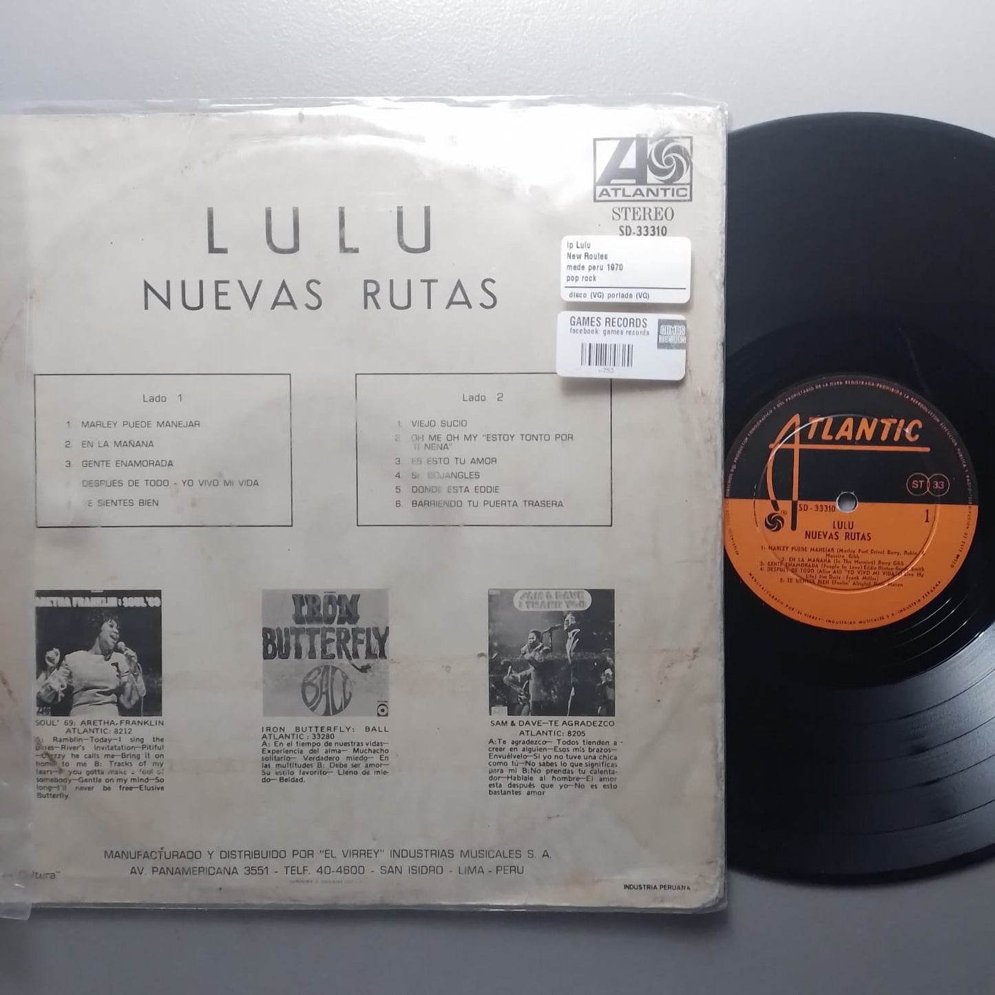 lp Lulu New Routes made peru 1970 pop rock