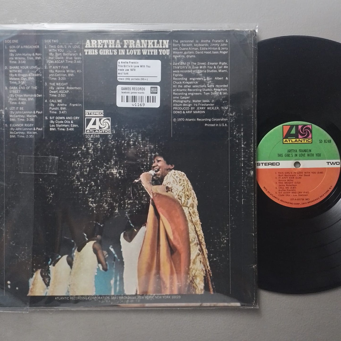 lp Aretha Franklin This Girl's In Love With You made usa 1970 soul funk