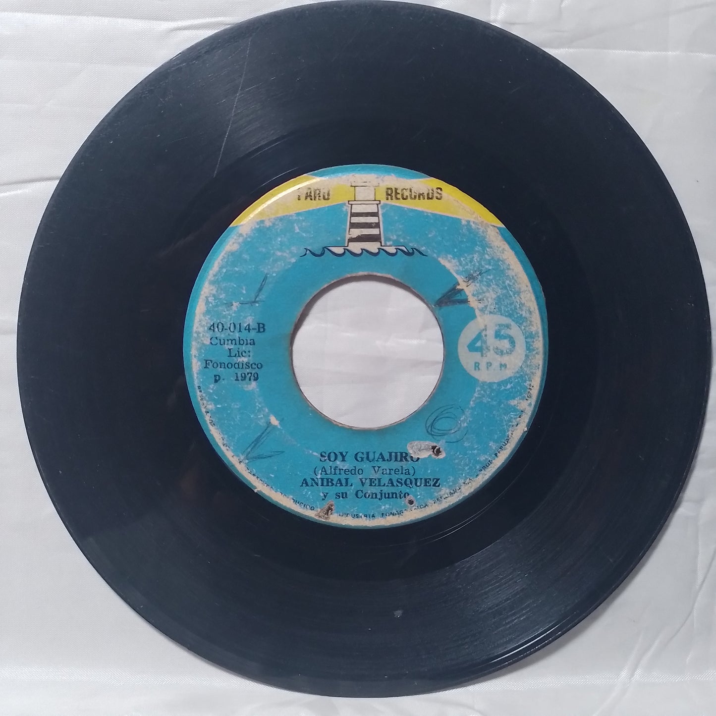 single 7" Anibal Velasquez Y Su Conjunto Sal Y Agua / soy guajiro made peru 1978 latin cumbia