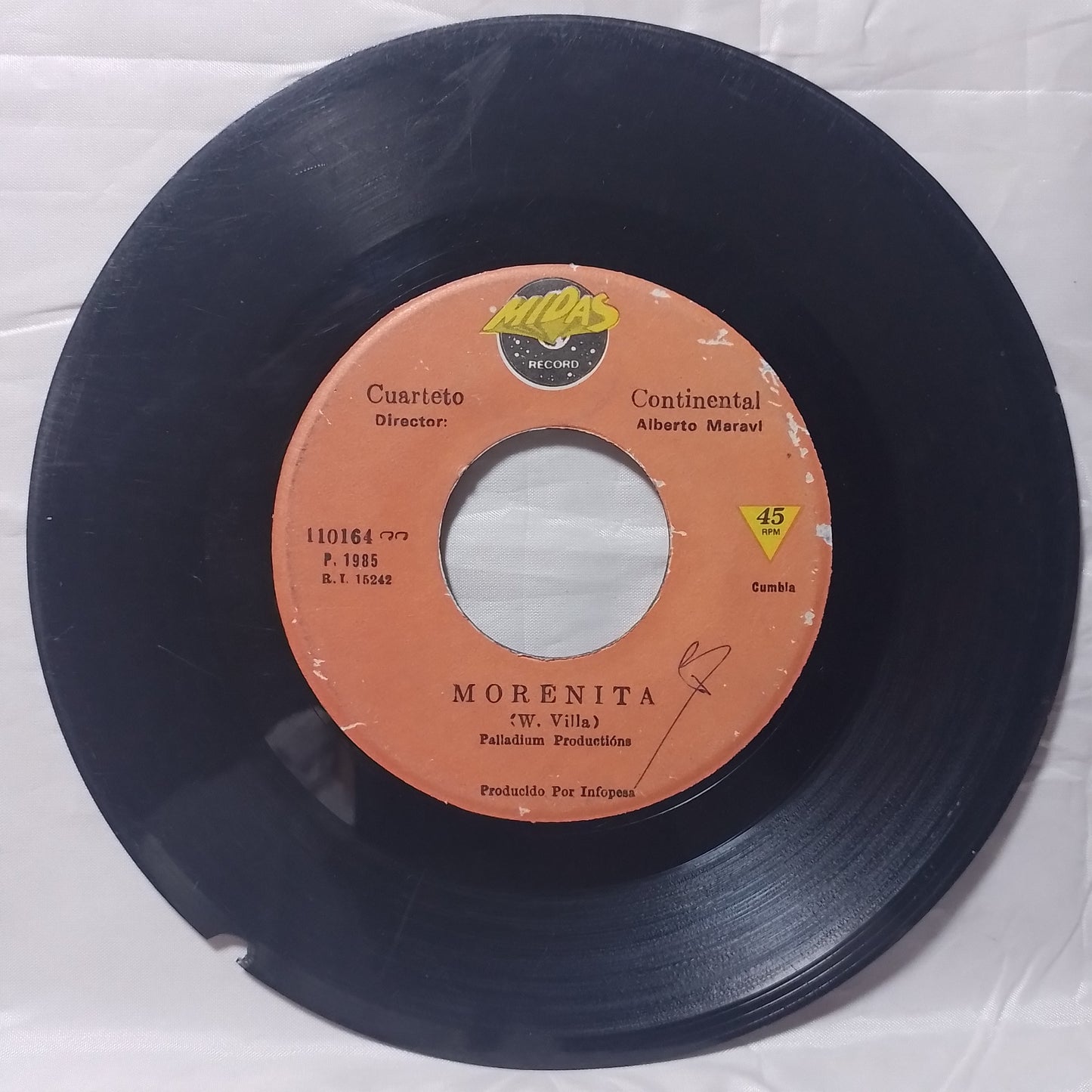 single 7" Cuarteto Continental Tumba Hombre / morenita made peru 1985 latin cumbia