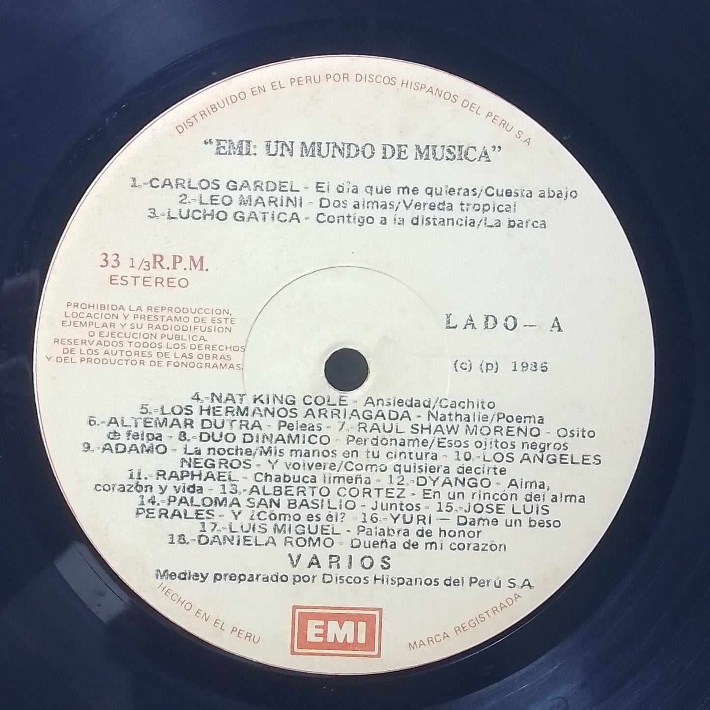 lp Emi Un Mundo De Musica Iron Maiden queen The Rolling Stones The Beatles Deep Purple varios made peru 1986 promocional pop rock