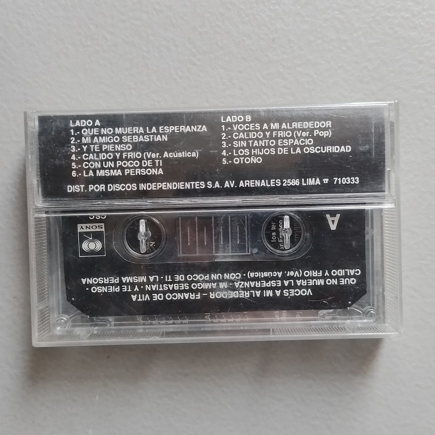 cassette Franco De Vita Voces A Mi Alrededor made peru 1993 Latin, Pop